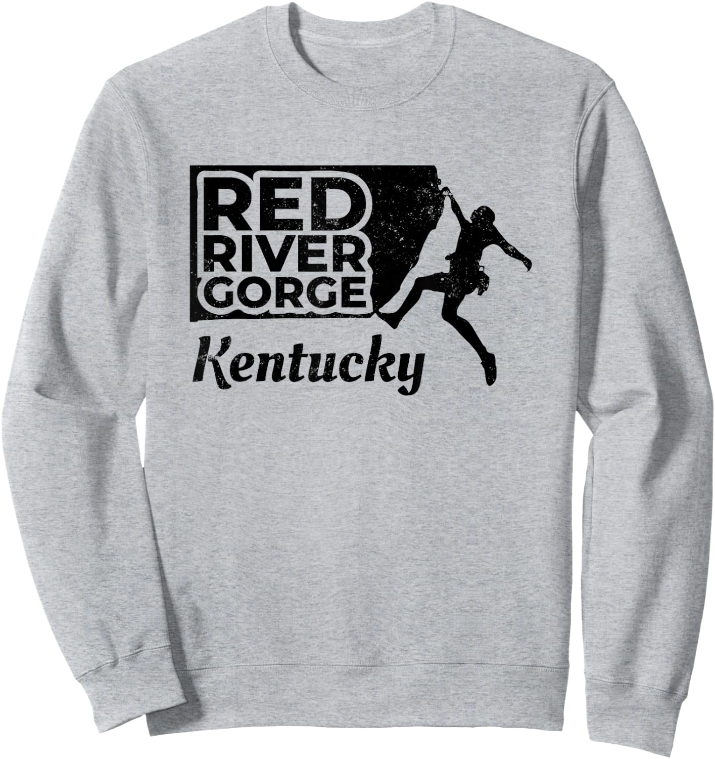 Red River Gorge Kentucky Rock Climber Sweatshirt - Sweatshirt | Ash