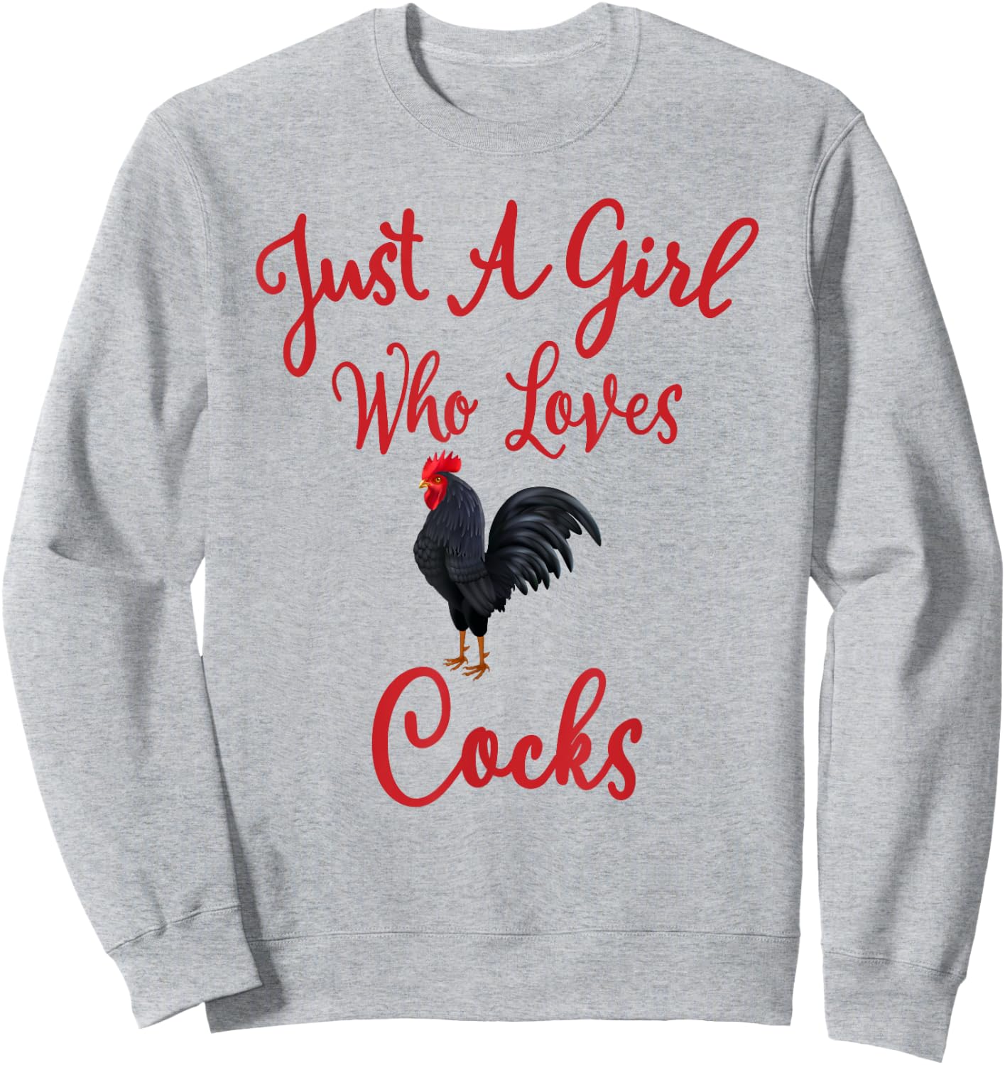 Just a Girl Who Loves Cocks Sweatshirt - Sweatshirt | Ash