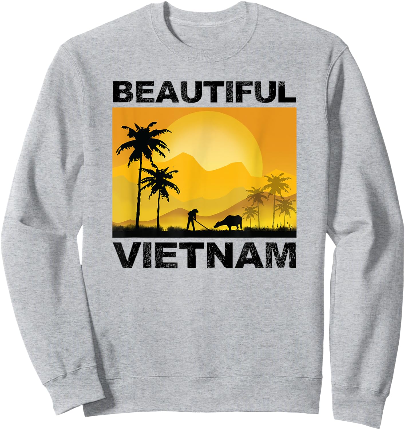 Vietnam Vietnamese Farmers Rice Fields Flag Viet Pride Sweatshirt - Sweatshirt | Ash
