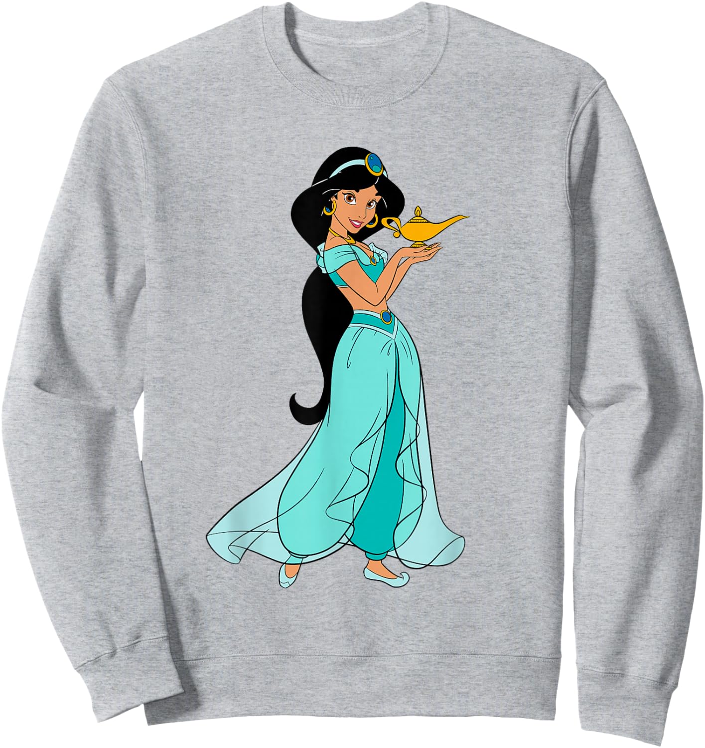 Disney Aladdin Princess Jasmine and Magic Lamp 90s Sweatshirt - Sweatshirt | Ash