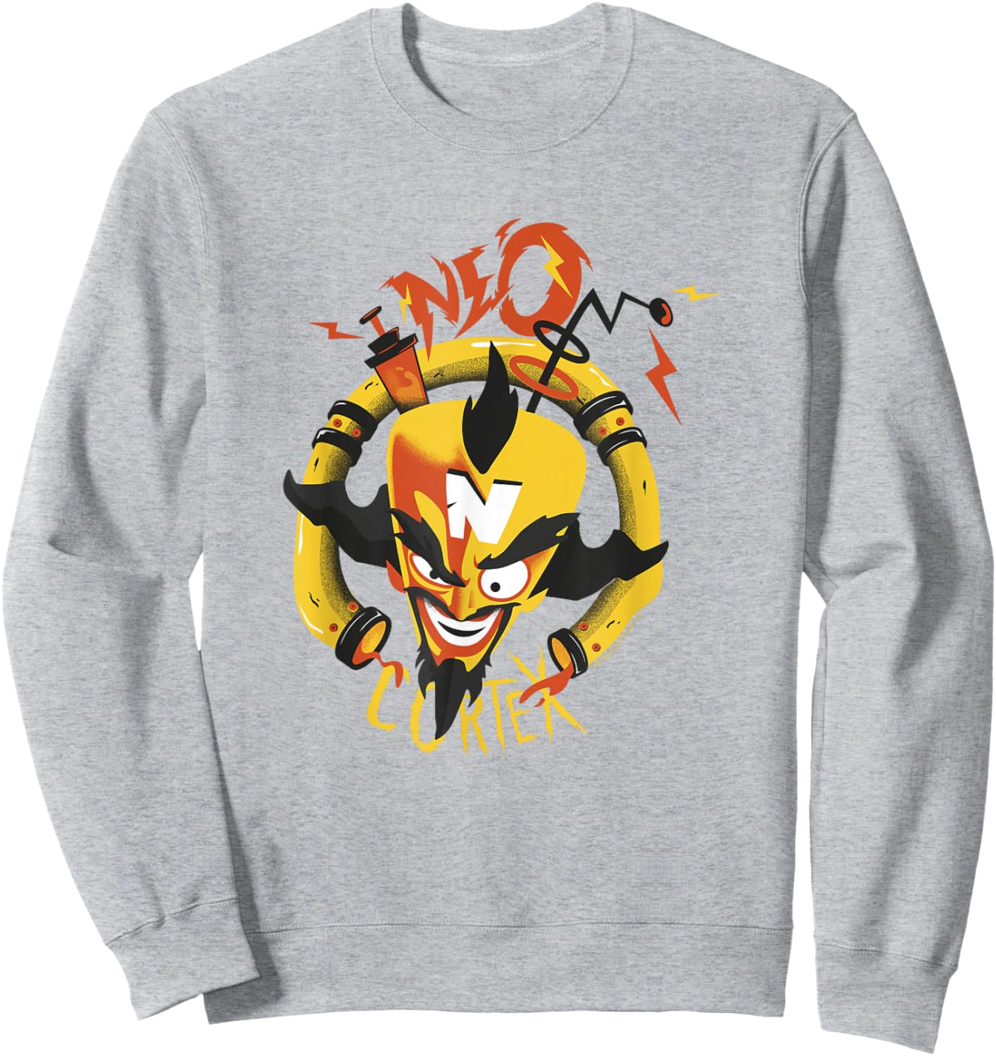 Crash Team Rumble Dr. Neo Cortex Evil Scientist Big Face Sweatshirt - Sweatshirt | Ash