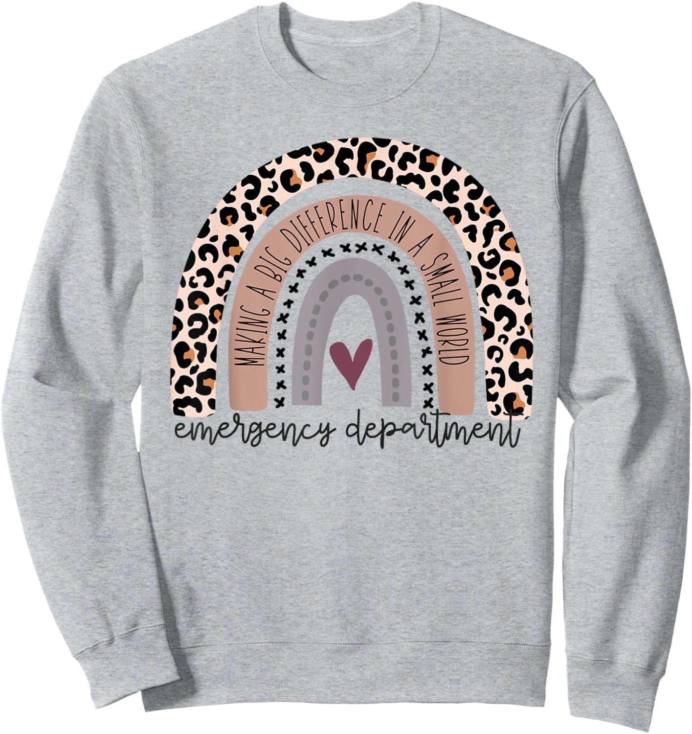 Emergency Department Emergency Room Healthcare rainbow Sweatshirt - Sweatshirt | Ash