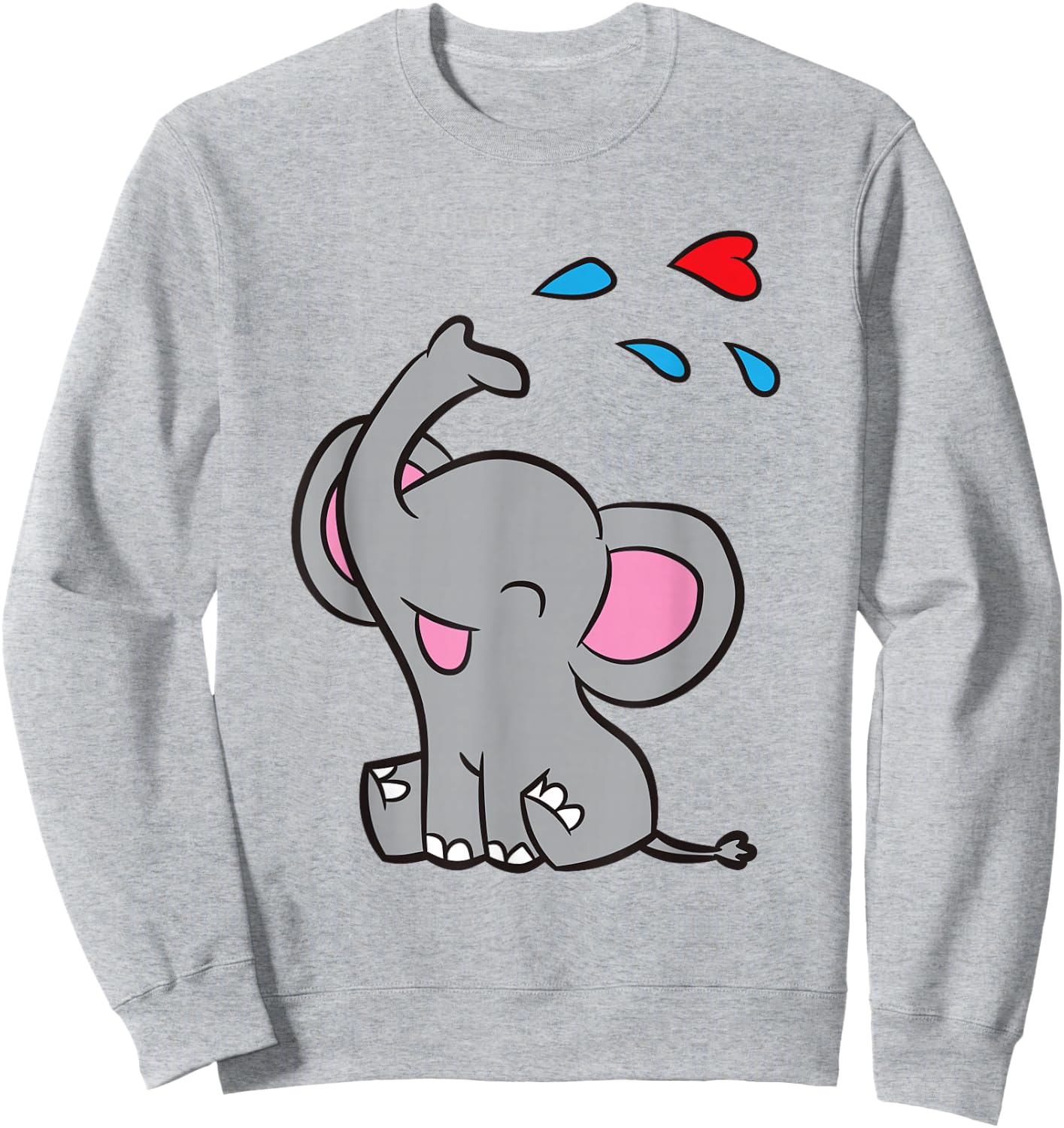 Cute Elephant Animal Kawaii Baby Elephant Sweatshirt - Sweatshirt | Ash