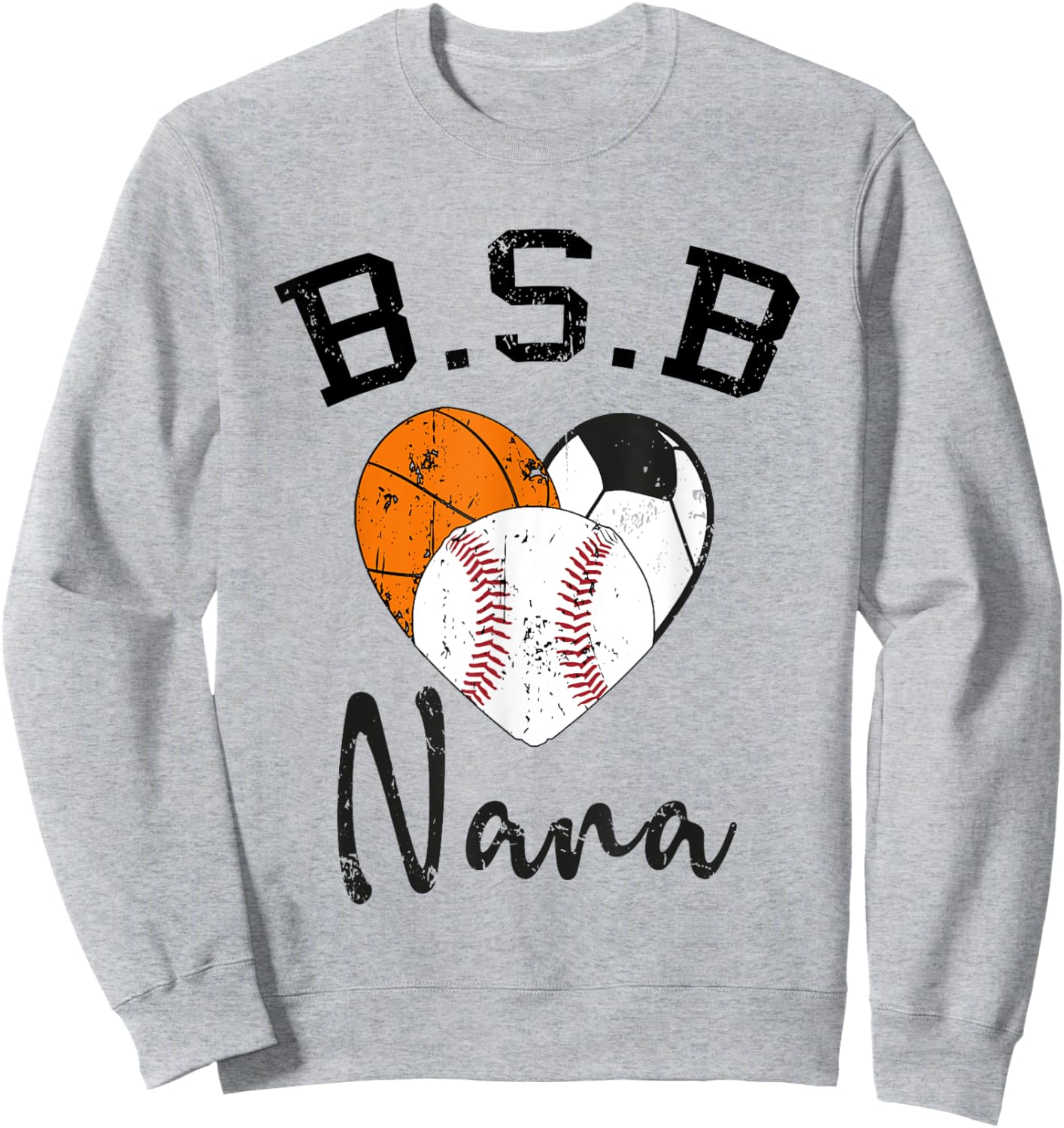 Basketball Soccer Baseball Nana Sweatshirt - Sweatshirt | Ash