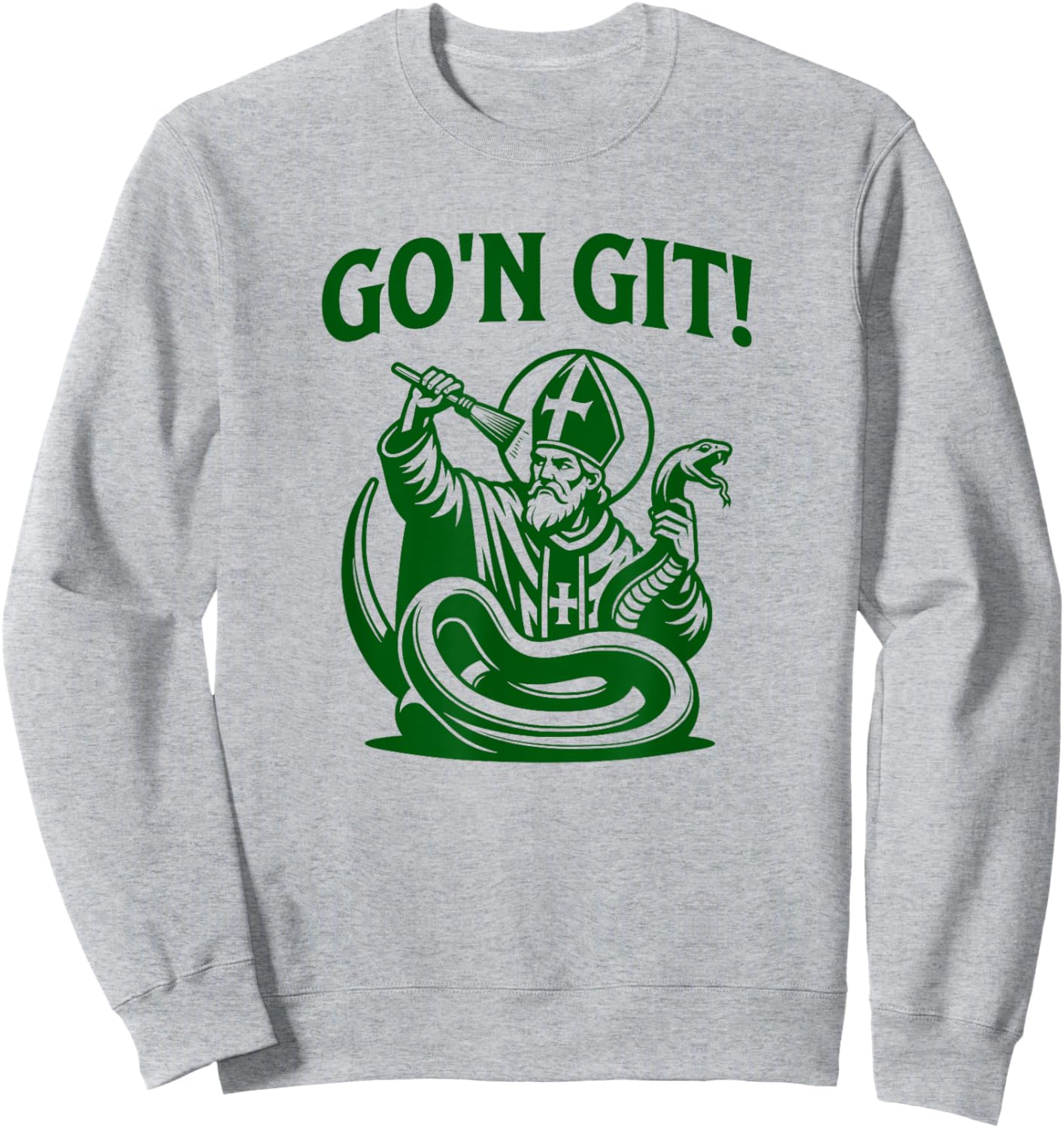 Funny Go'n Git St Patrick's Day Snake Sweatshirt - Sweatshirt | Ash
