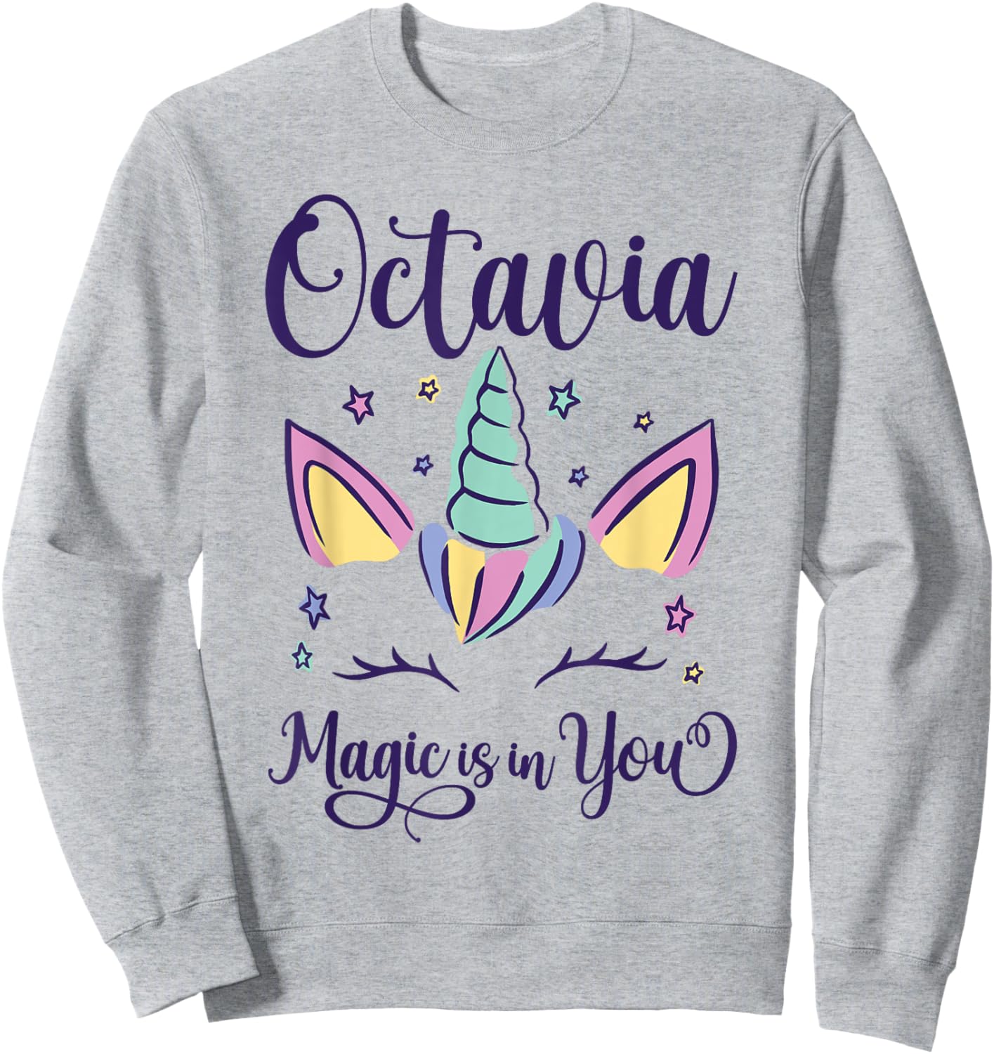First Name Octavia Personalized I Love Octavia Sweatshirt - Sweatshirt | Ash