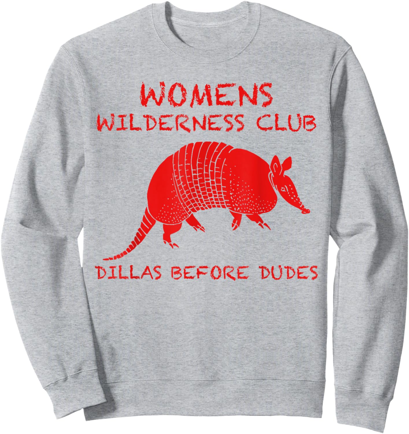 Women's Wilderness Club Retro Ringer Funny Graphic Sweatshirt - Sweatshirt | Ash