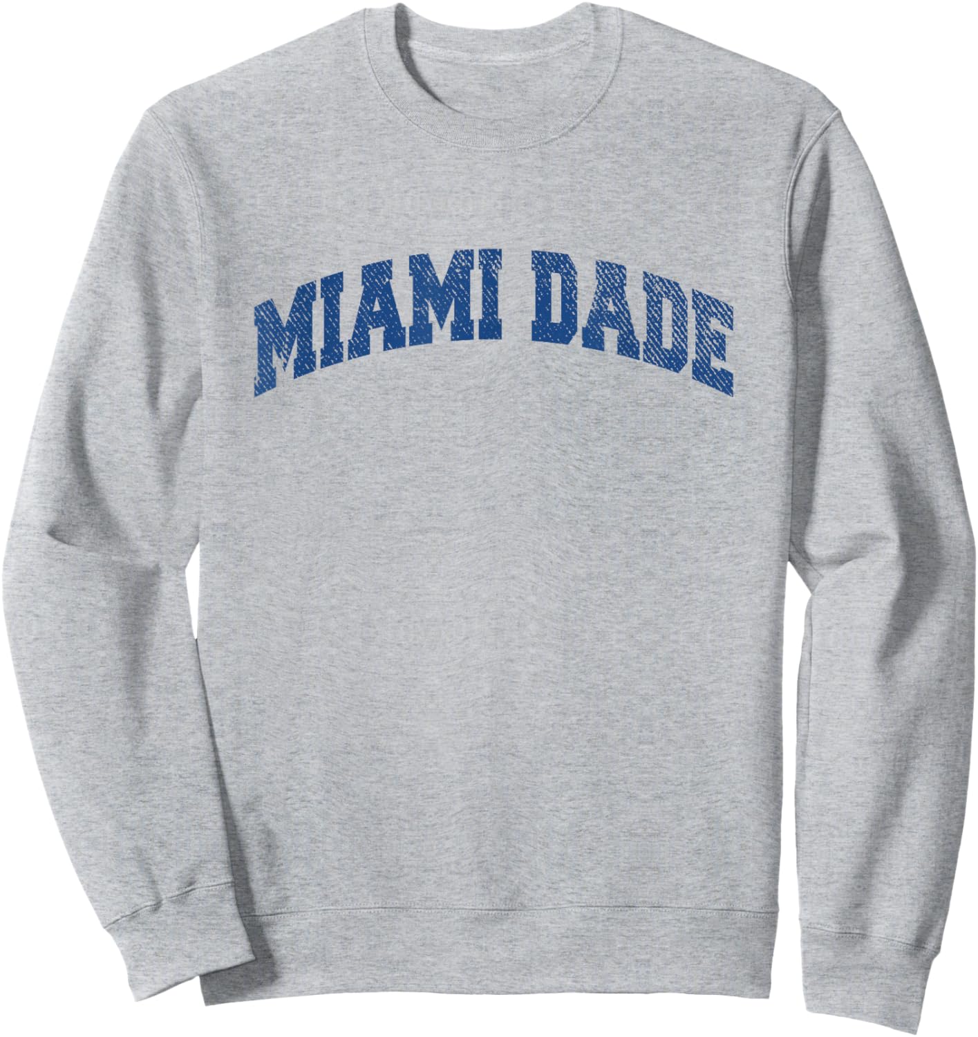 Miami Dade Sports Classic Varsity College Style Sweatshirt - Sweatshirt | Ash