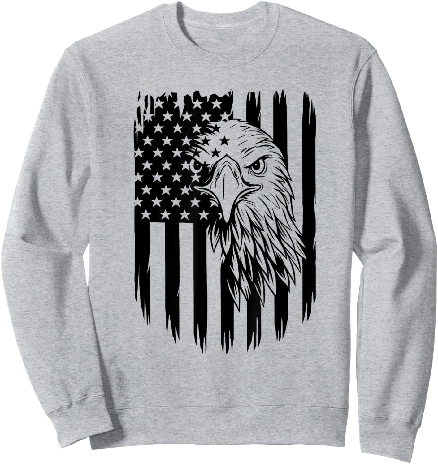 Bald Eagle 4th of July Christmas Gifts American USA Flag Kids Men Sweatshirt - Sweatshirt | Ash