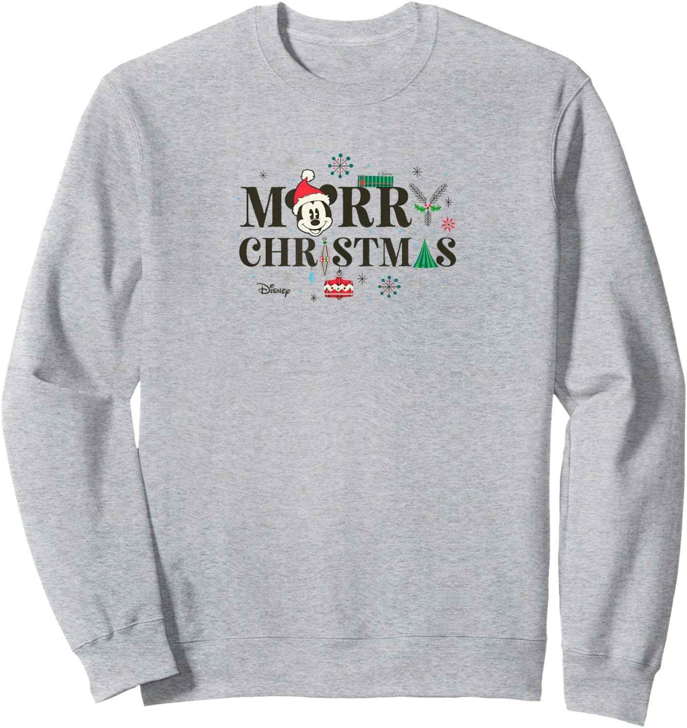 Disney - Mickey Merry Christmas Sweatshirt - Sweatshirt | Ash