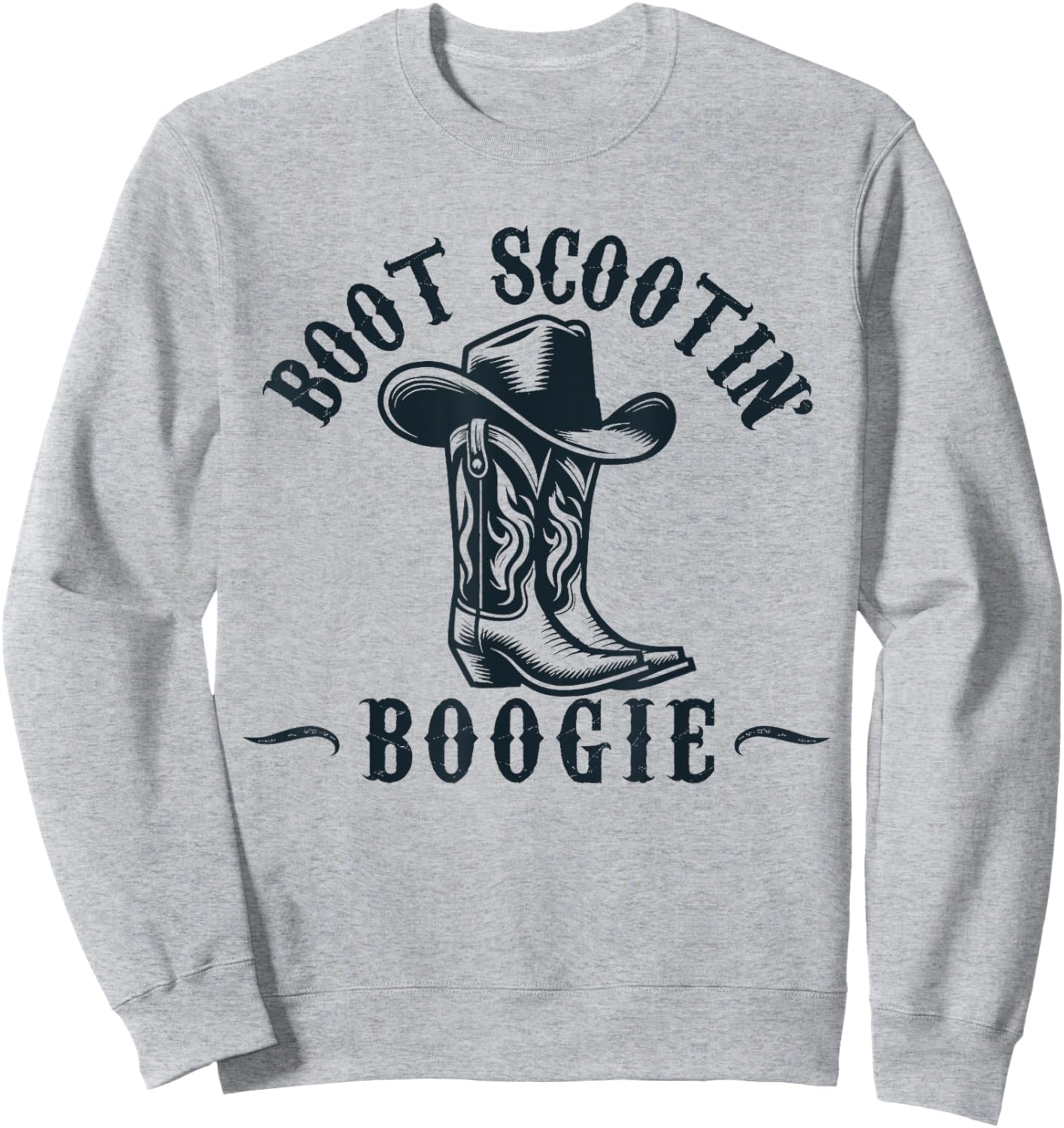 Boot Scootin’ Boogie Retro Vintage Western Cowboys Music Sweatshirt - Sweatshirt | Ash