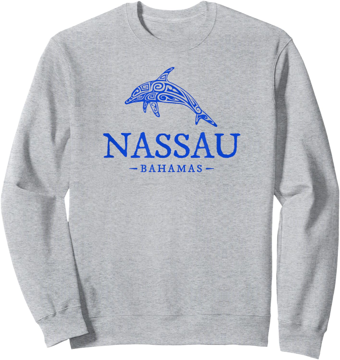 Nassau Bahamas Dolphin Souvenir Cruise Sweatshirt - Sweatshirt | Ash