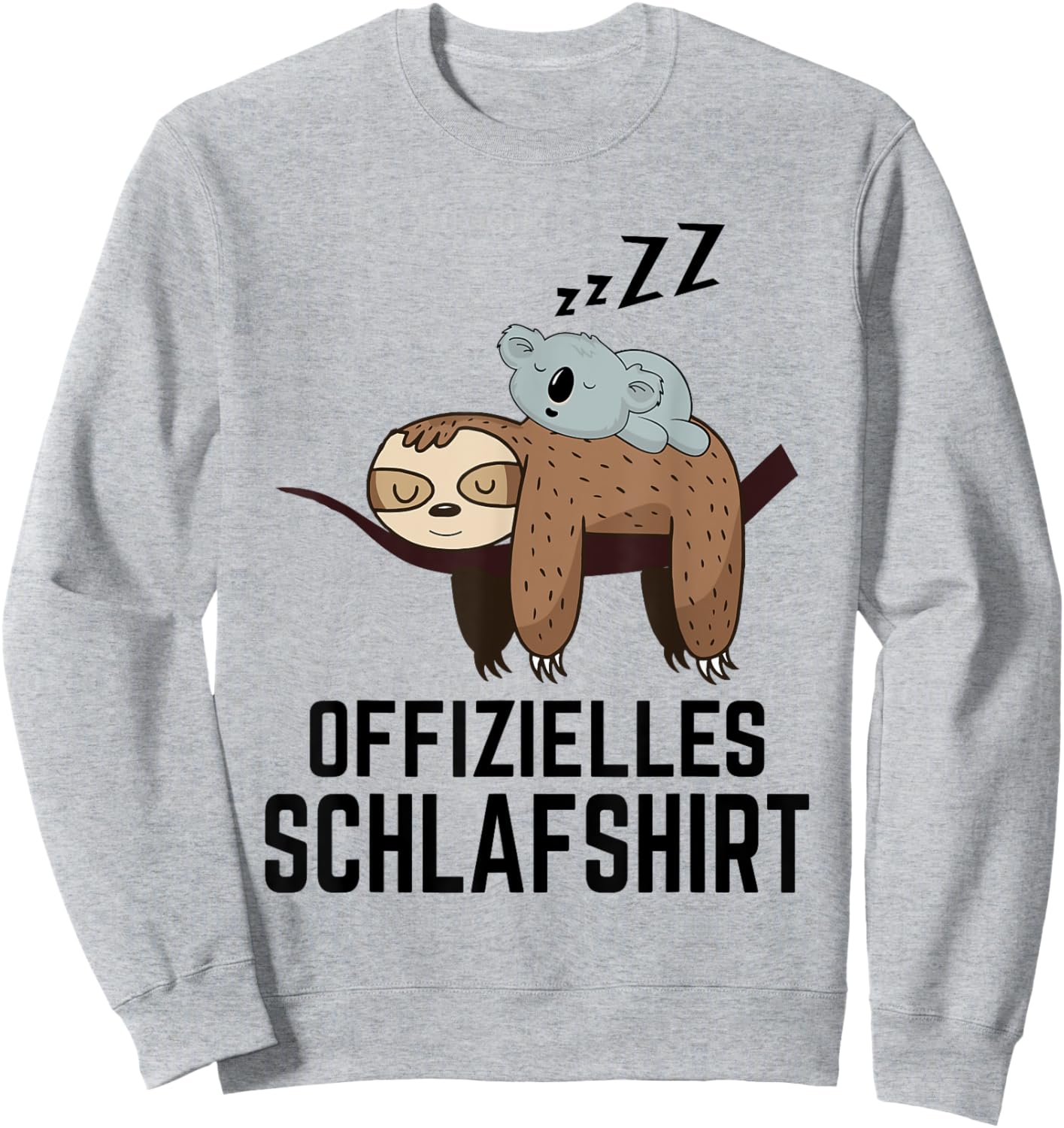 Official Sloth & Koala Sleep Shirt Sweatshirt - Sweatshirt | Ash