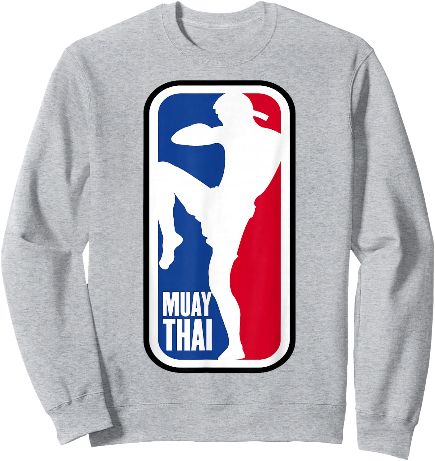 Muay Thai Fighter Retro Kickboxing MMA Training Sweatshirt - Sweatshirt | Ash