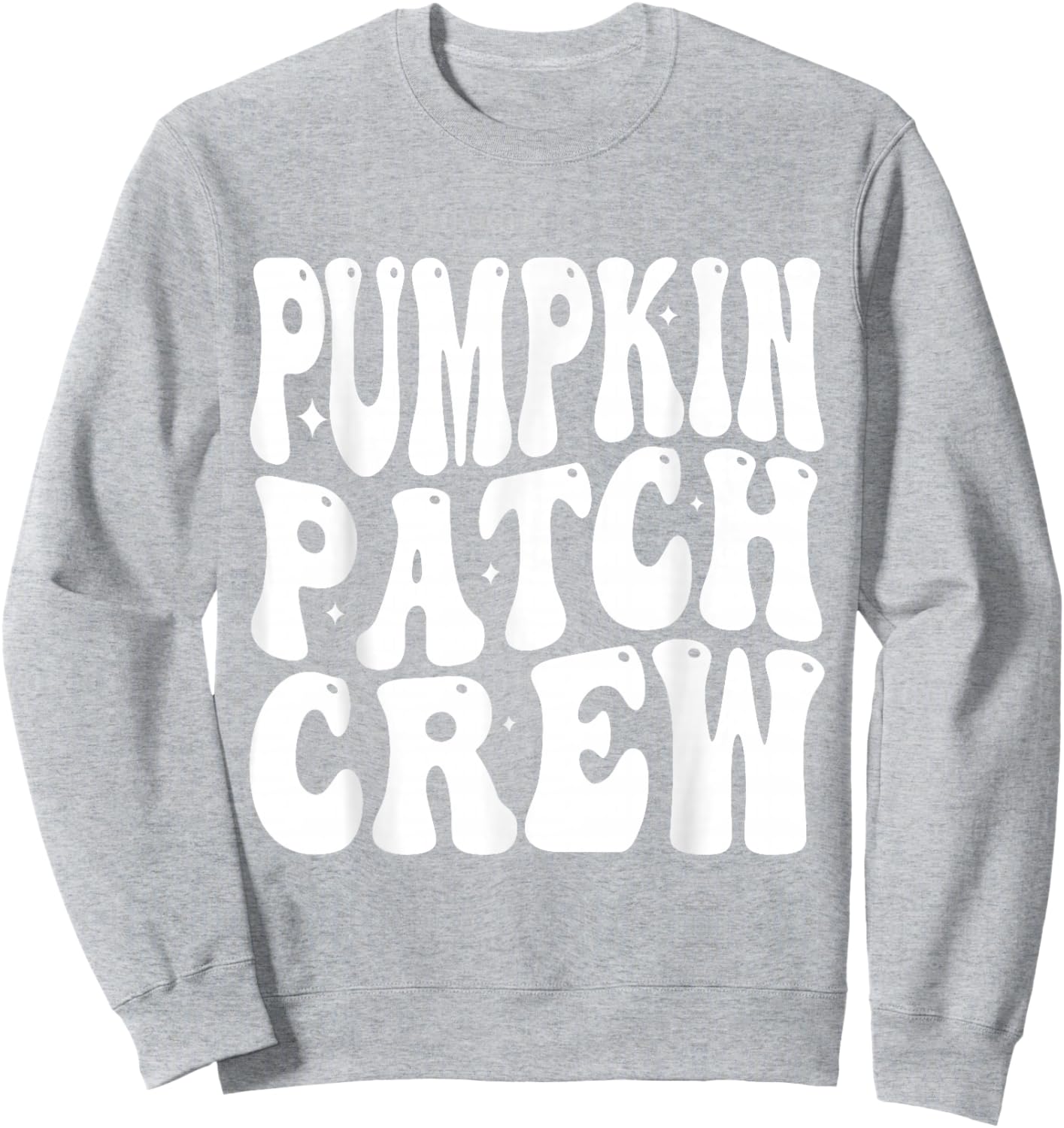 Pumpkin Patch Crew Matching Family Halloween Groovy Sweatshirt - Sweatshirt | Ash