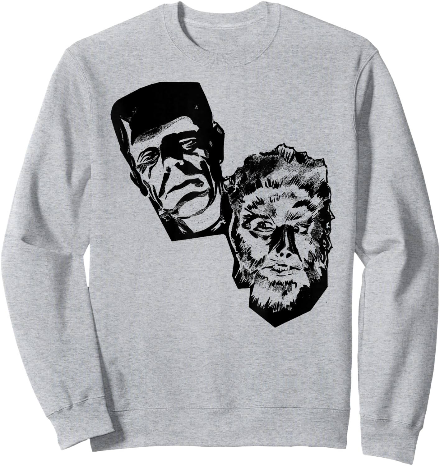 Classic Halloween Monster Poster Horror Movie Werewolf Sweatshirt - Sweatshirt | Ash
