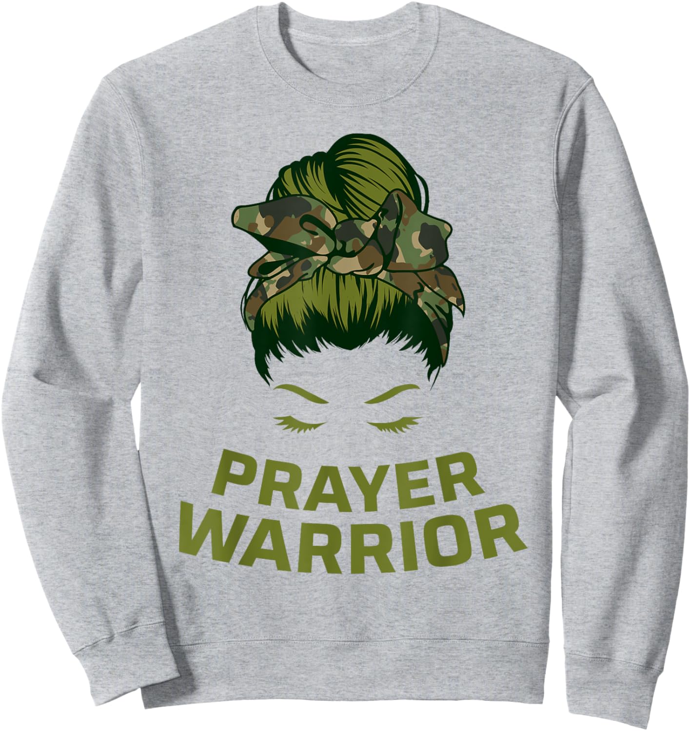 Prayer Warrior Women Faith God Jesus Christian Sweatshirt - Sweatshirt | Ash
