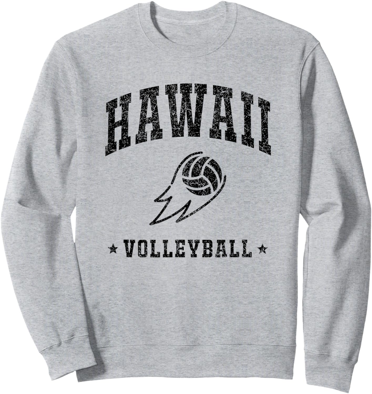Hawaii Volleyball Vintage Gameday Retro Volleyball Lover Sweatshirt - Sweatshirt | Ash