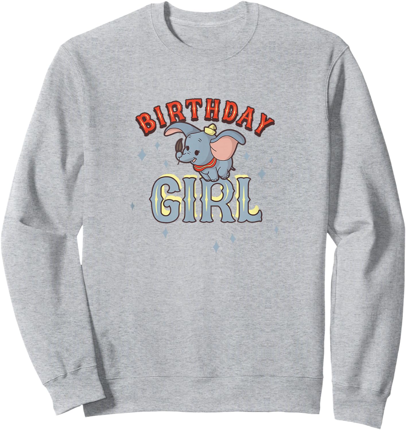 Disney Dumbo Birthday Girl Cute Flying Portrait Sweatshirt - Sweatshirt | Ash