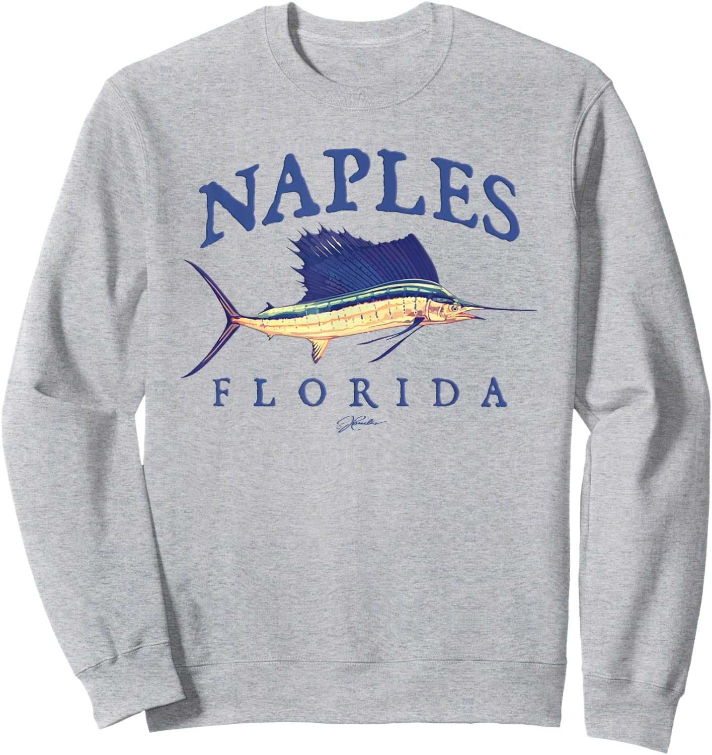 JCombs: Naples, FL, Vintage Sailfish Sweatshirt - Sweatshirt | Ash
