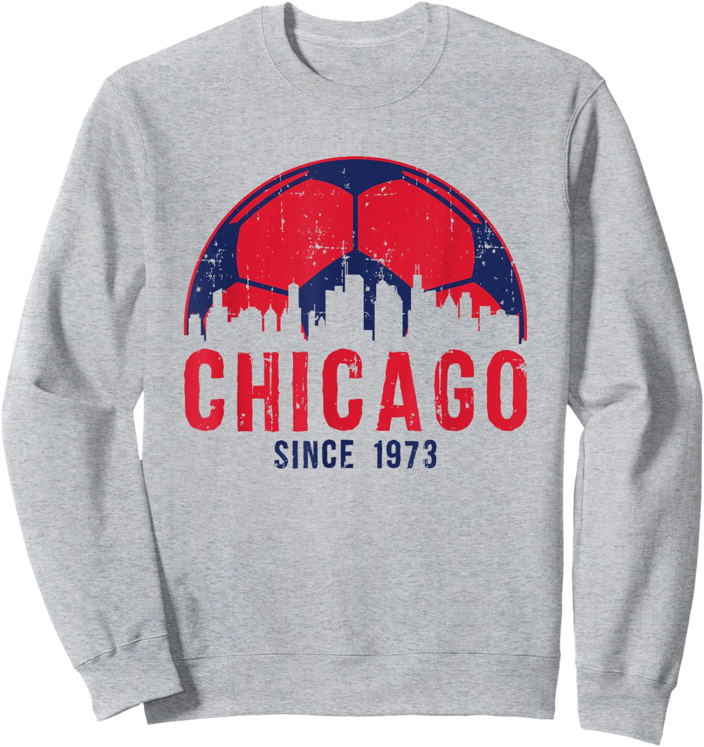 Chicago Skyline Soccer FC Futbol Illinois Sweatshirt - Sweatshirt | Ash