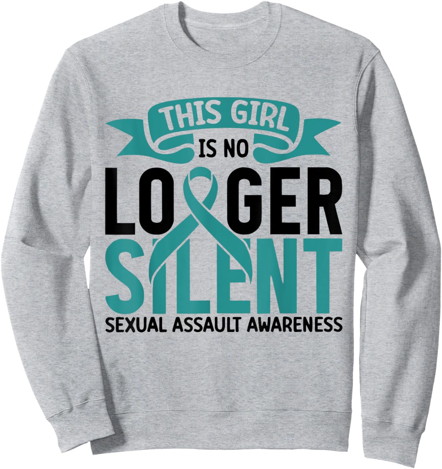 This Girl Is No Longer Silent Sexual Assault Awareness Month Sweatshirt - Sweatshirt | Ash