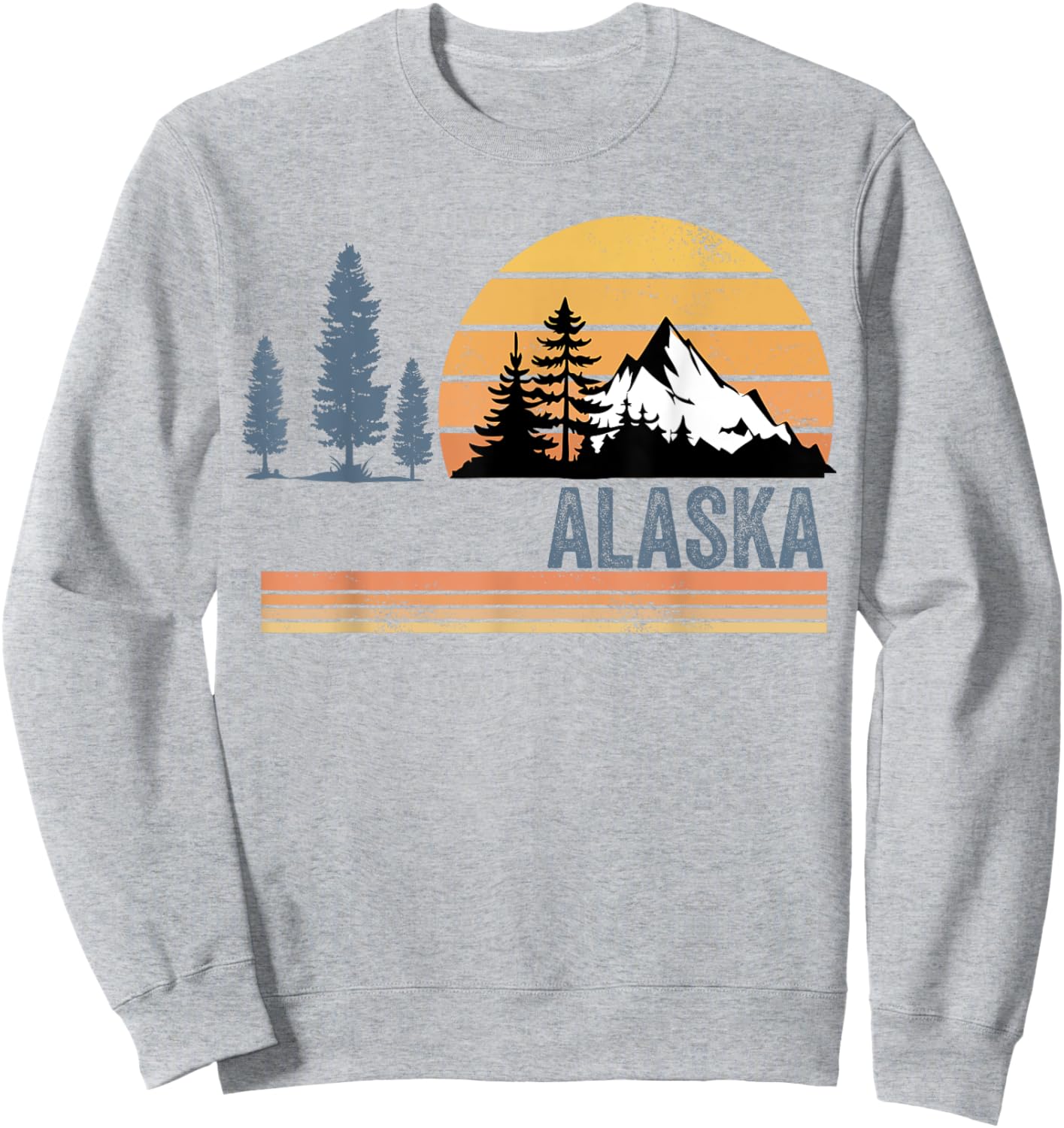 Alaska Souvenir Alaskan Vacation Vintage Travel Men Women Sweatshirt - Sweatshirt | Ash