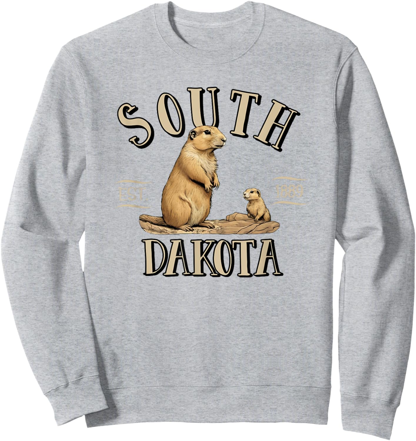South Dakota Prairie Dogs Sweatshirt - Sweatshirt | Ash