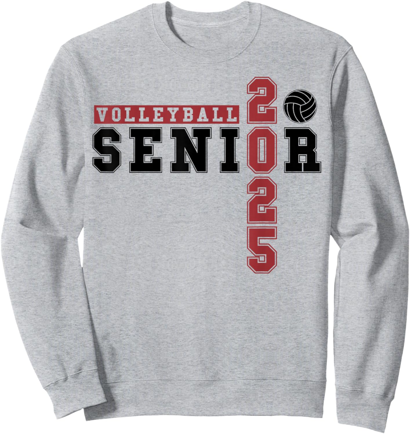 Volleyball Senior Night Volleyball Senior 2025 Graduation 35 Sweatshirt - Sweatshirt | Ash