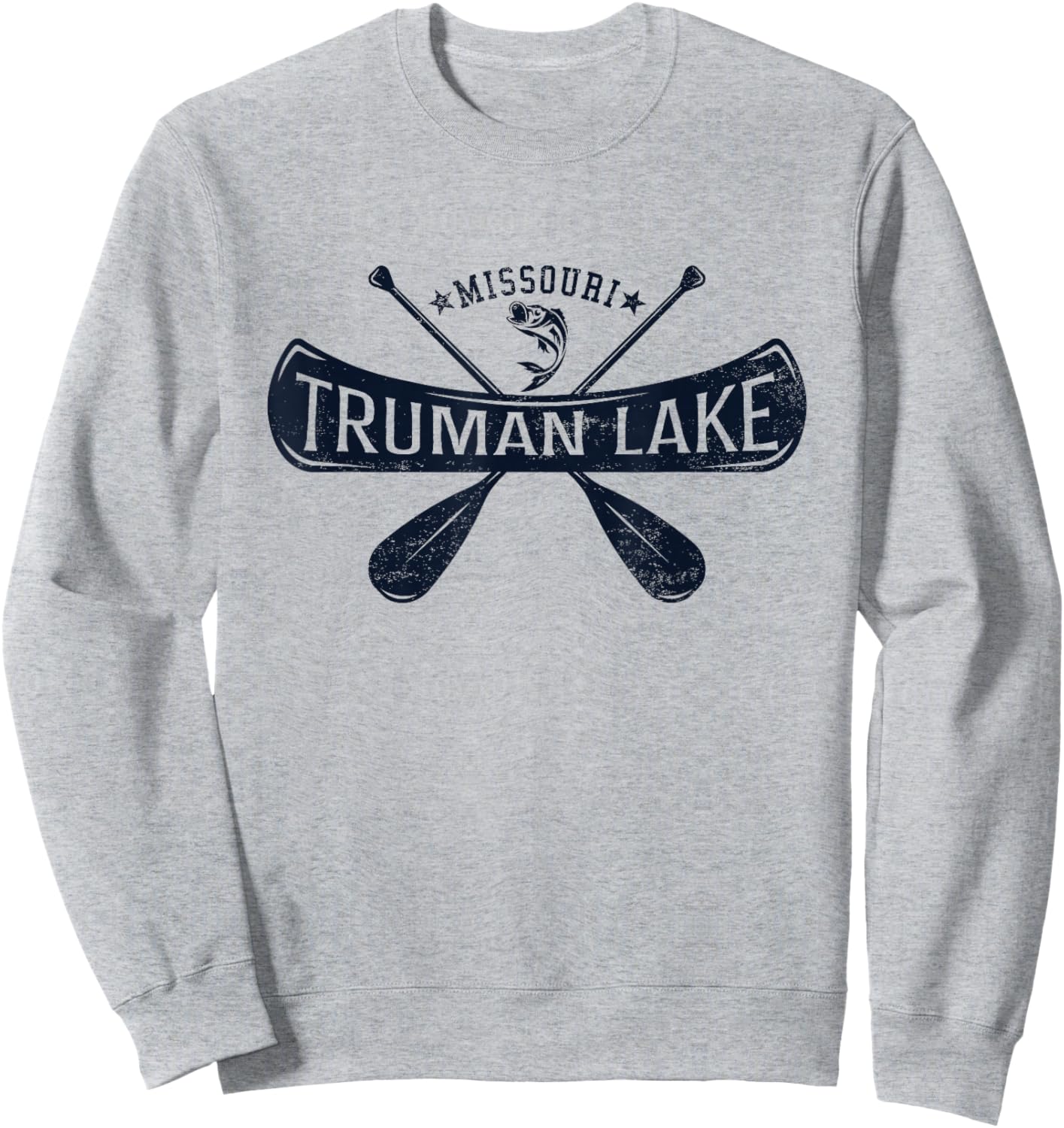 Truman Lake Missouri Vintage Distressed Sweatshirt - Sweatshirt | Ash