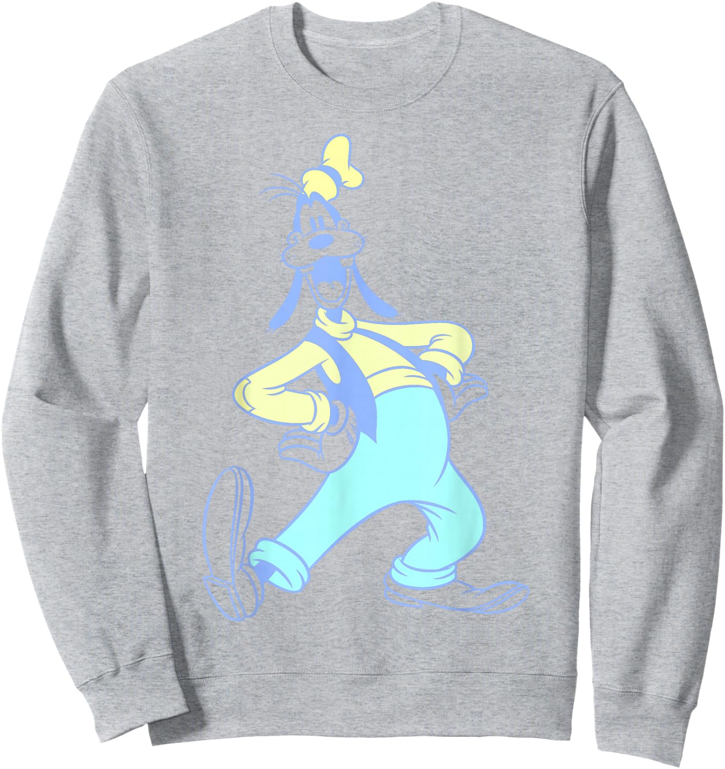 Disney Mickey And Friends Goofy Neon Portrait Sweatshirt - Sweatshirt | Ash
