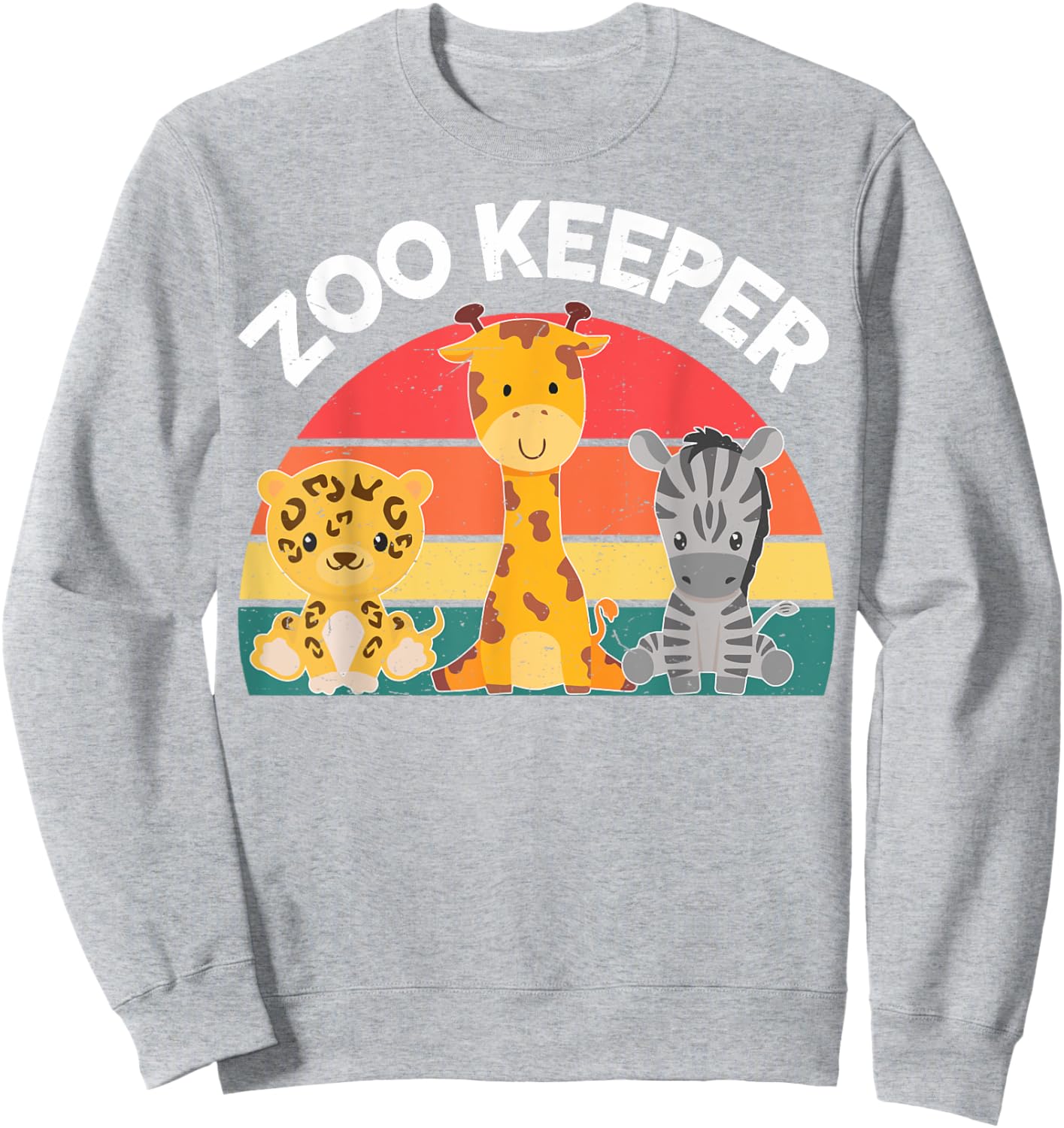 Women Zoo Crew-Shirt Toddler Boys Girl Kids Zoo Keeper Adult Sweatshirt - Sweatshirt | Ash