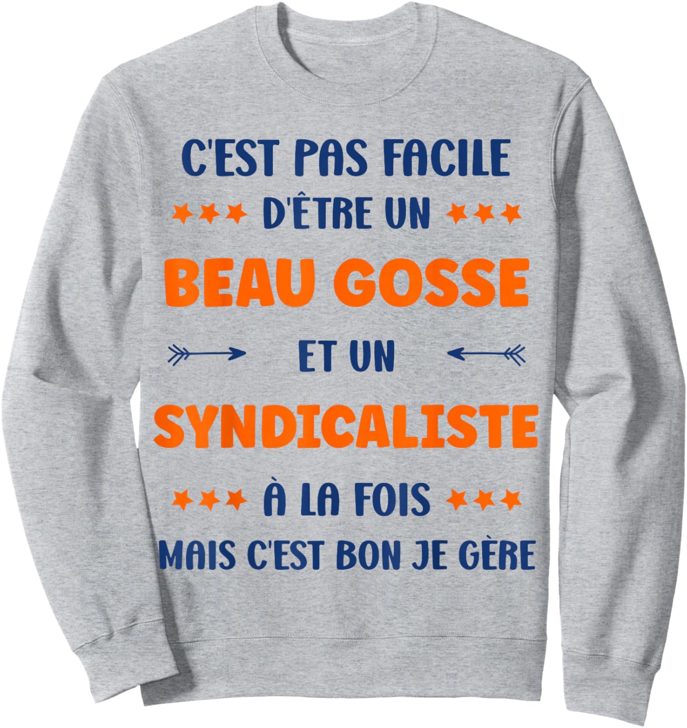 Departure super Syndicalist Humour Handsome Kid Syndicalist , white, S Sweatshirt - Sweatshirt | Ash