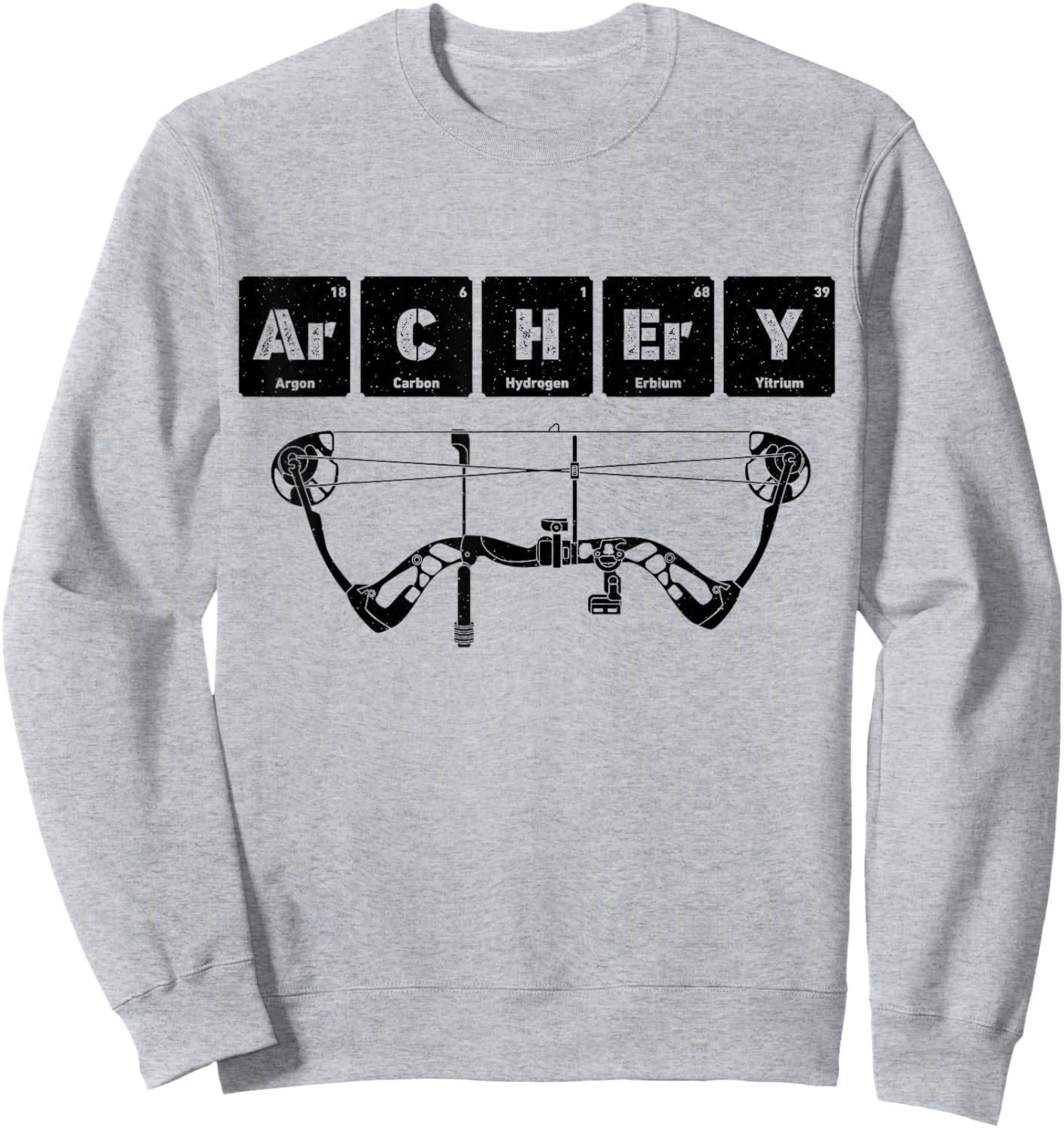 Archery Chemistry Periodic Table Of Elements Men Archer Bow Sweatshirt - Sweatshirt | Ash