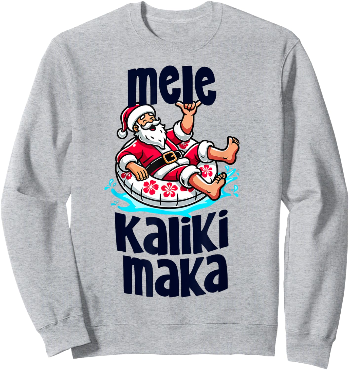 Funny Mele Kalikimaka Family Vacation Hawaiian Christmas Sweatshirt - Sweatshirt | Ash