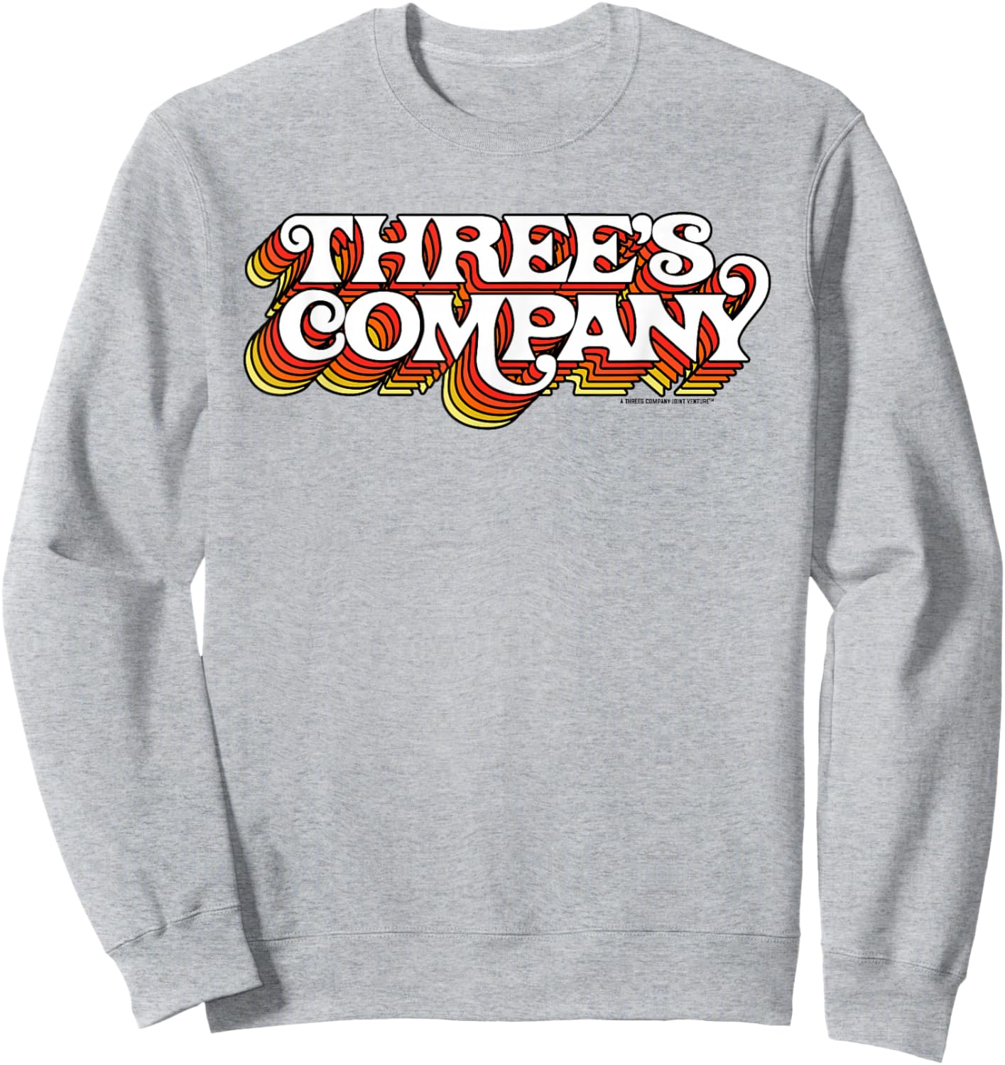 Three's Company Logo Officially Licensed Sweatshirt - Sweatshirt | Ash