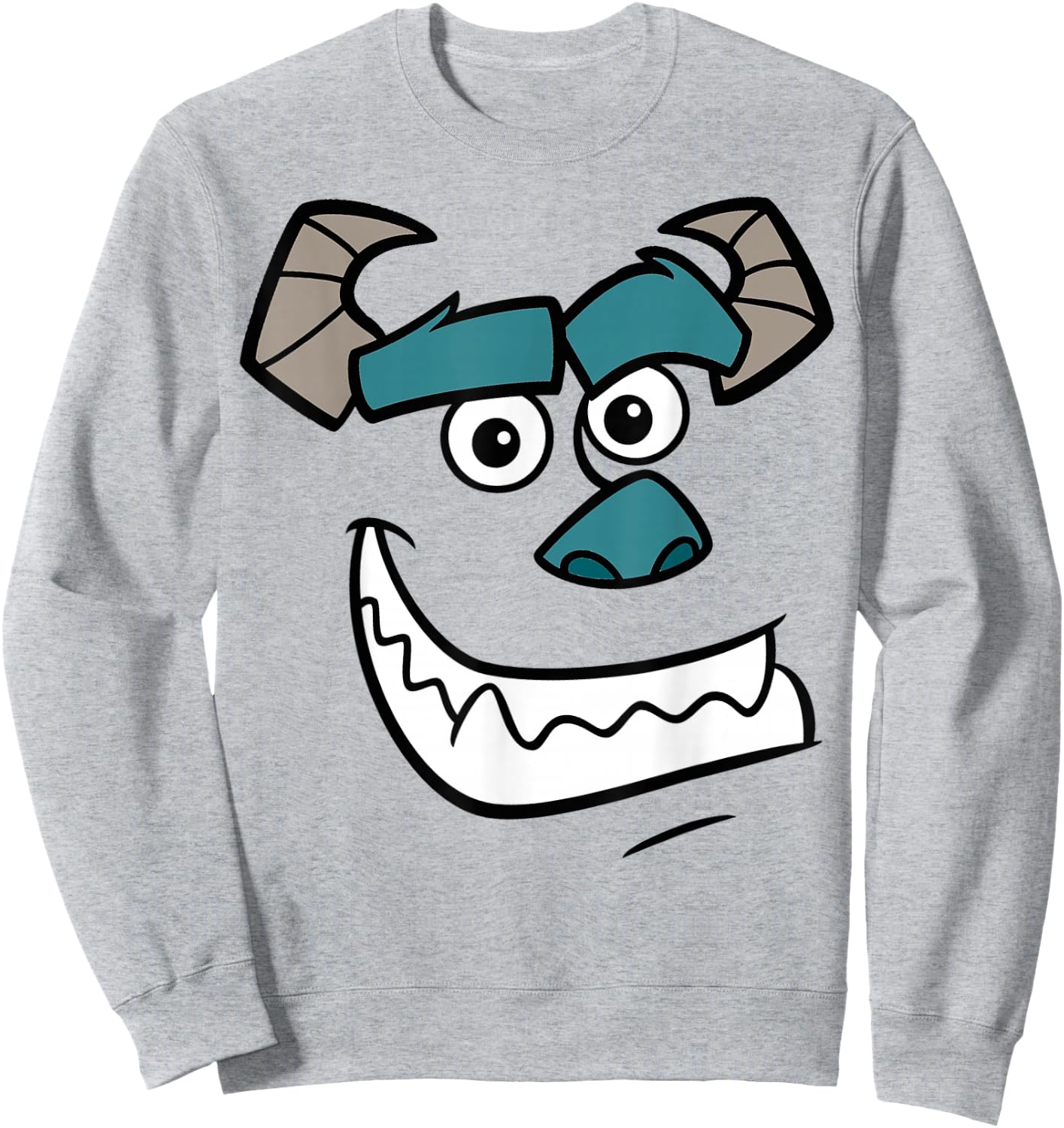 Disney Pixar Monsters Inc Sulley Face Costume Sweatshirt - Sweatshirt | Ash