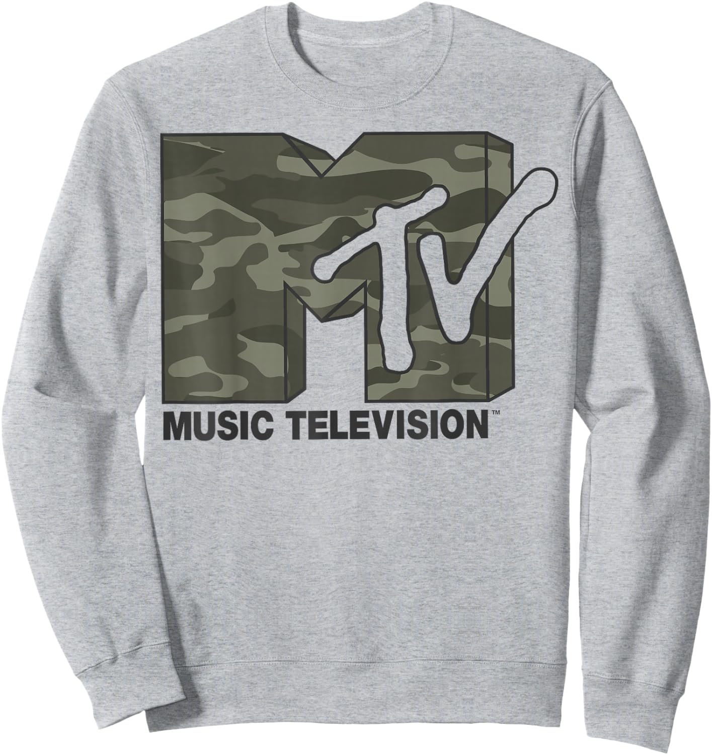 MTV Camouflage Logo Graphic Sweatshirt - Sweatshirt | Ash