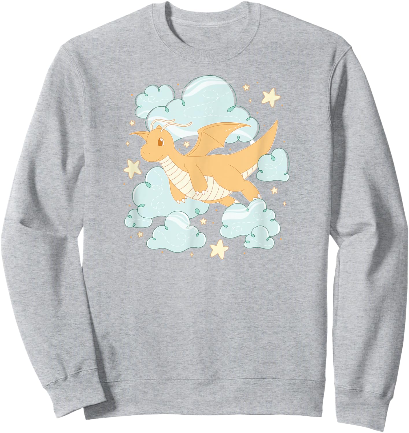 Pokémon - Celestial Pastel Dragonite Clouds White Sweatshirt - Sweatshirt | Ash