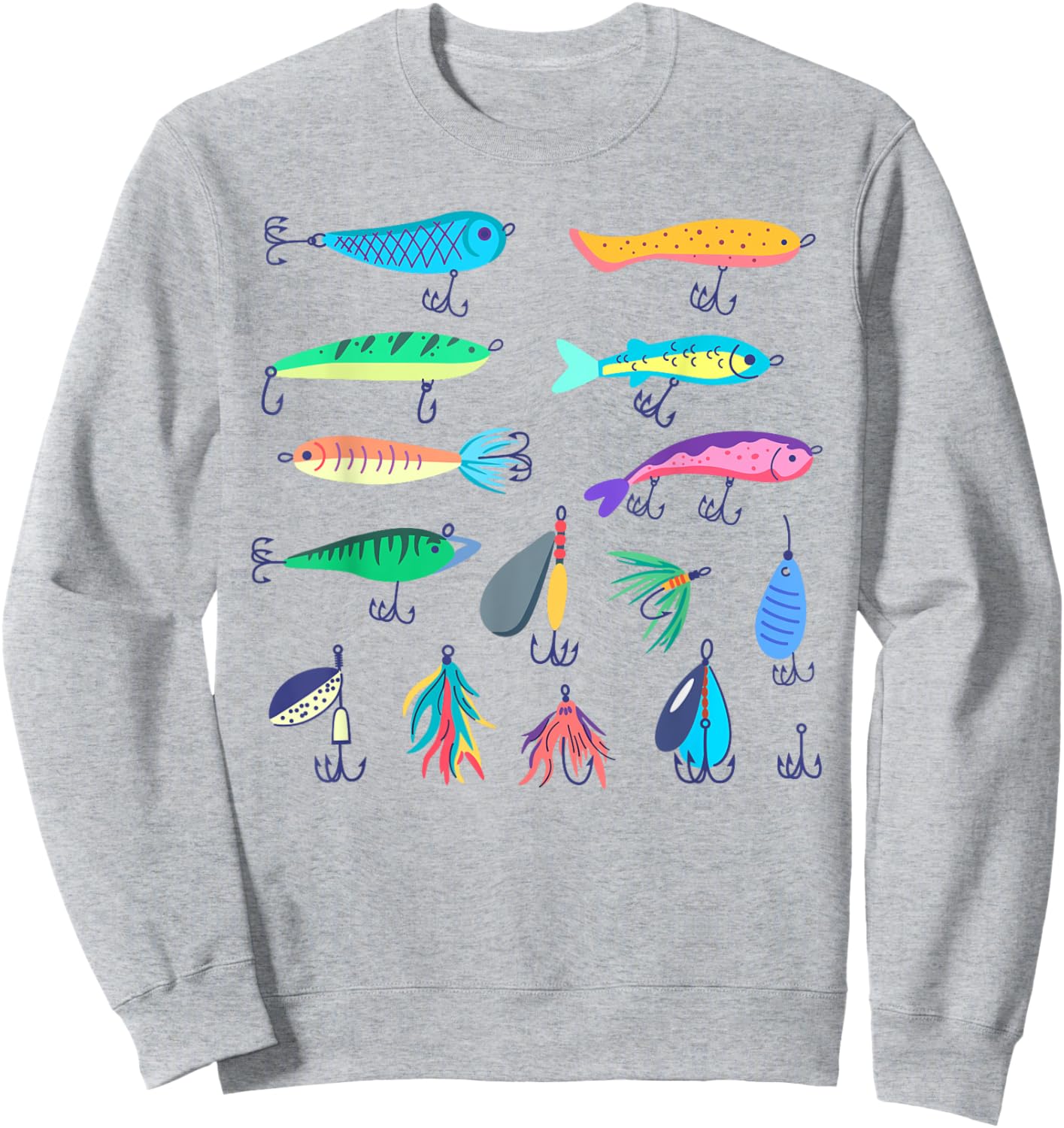 Fishing-Shirt Women Kids Toddler Boys Girls Cute Fish Sweatshirt - Sweatshirt | Ash