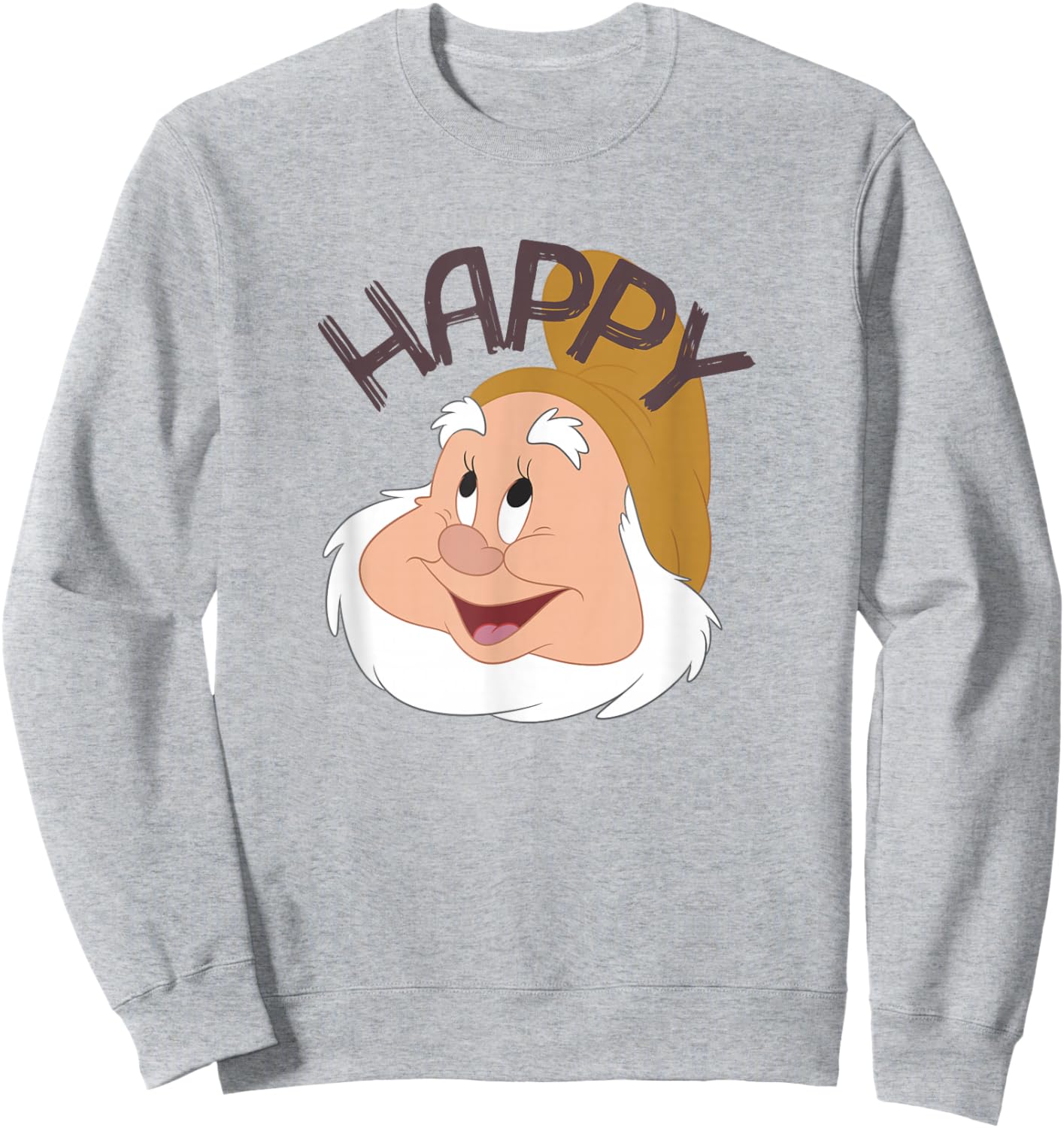 Disney Snow White & The Seven Dwarfs Happy Face Sweatshirt - Sweatshirt | Ash