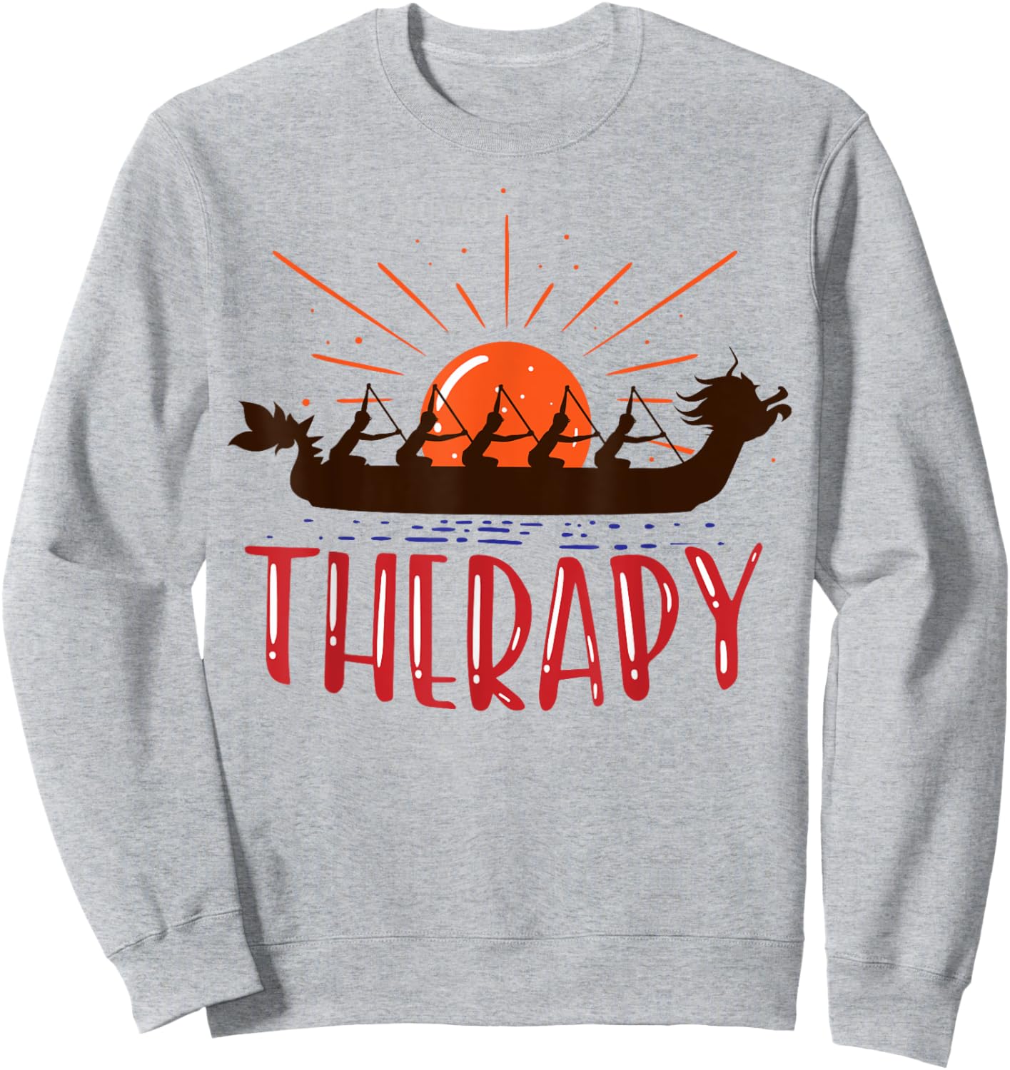 Dragon boat is my therapy Sweatshirt - Sweatshirt | Ash