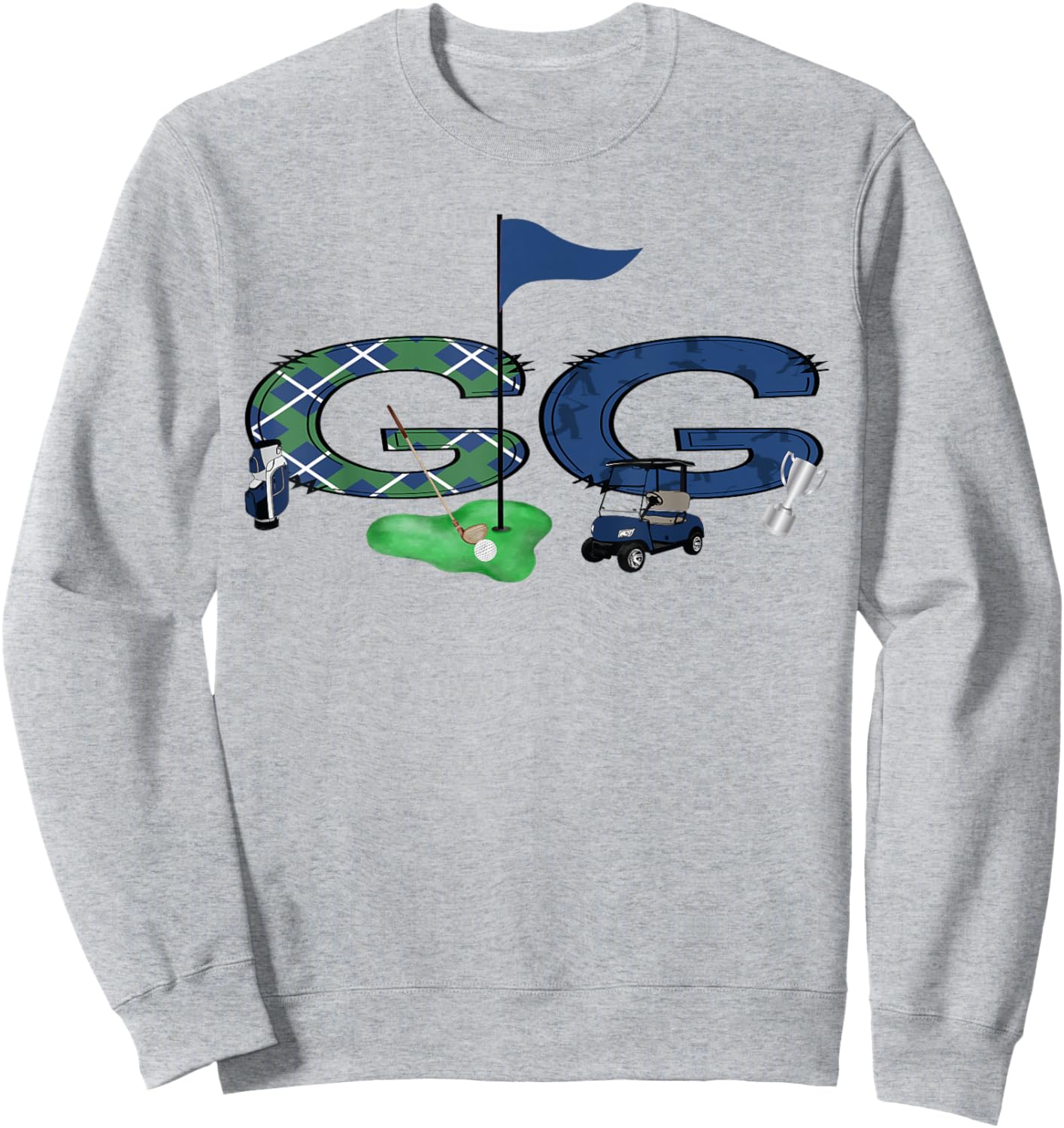 GG Of The Birthday Boy Hole in One Golf Sport Matching Sweatshirt - Sweatshirt | Ash