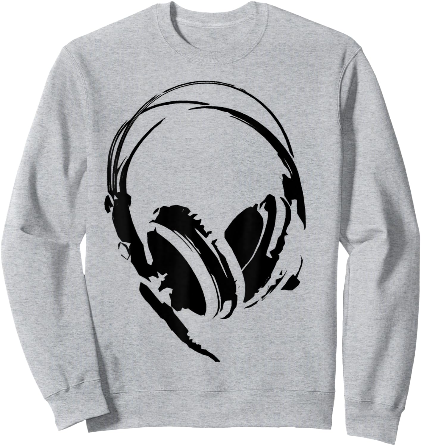 Headphones Shirt Anime DJ Black Man Woman Child White Sweatshirt - Sweatshirt | Ash