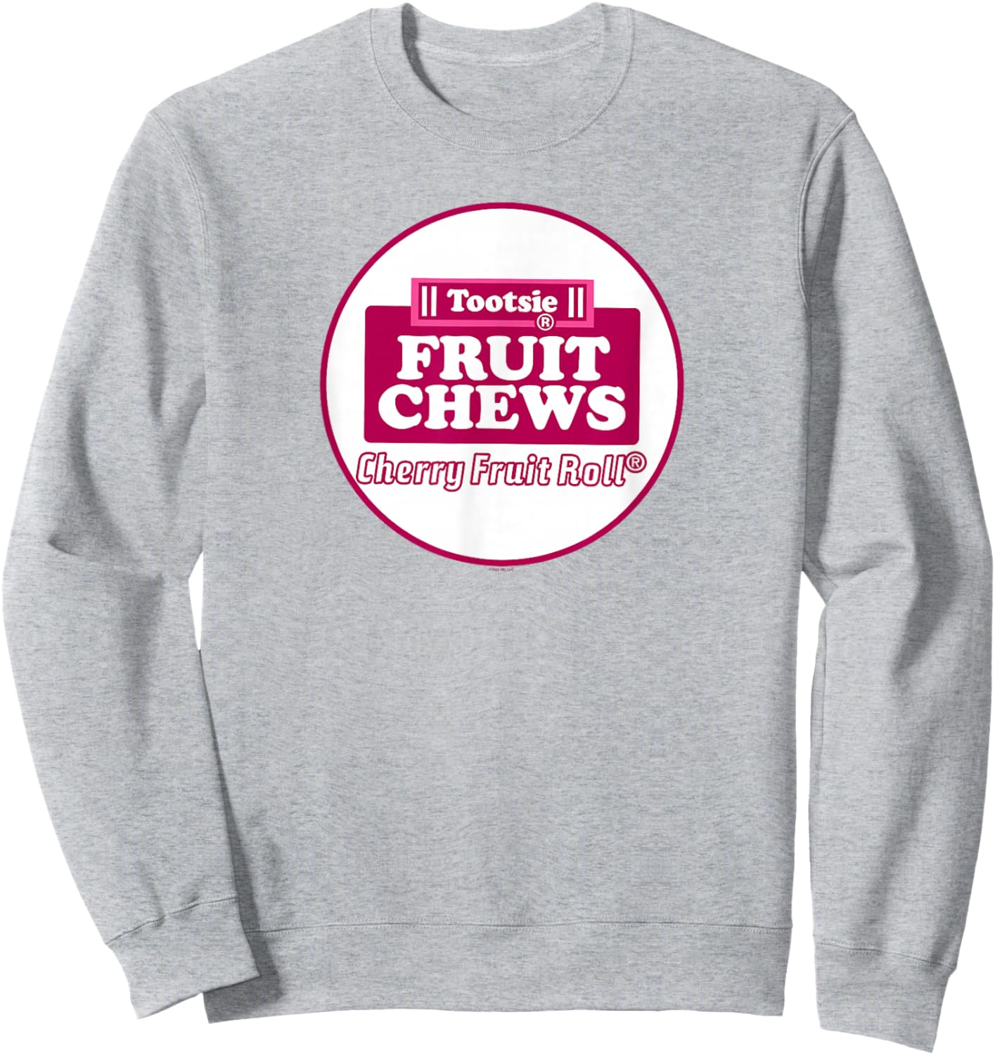 Tootsie Fruit Chews Cherry Fruit Roll Logo Sweatshirt - Sweatshirt | Ash