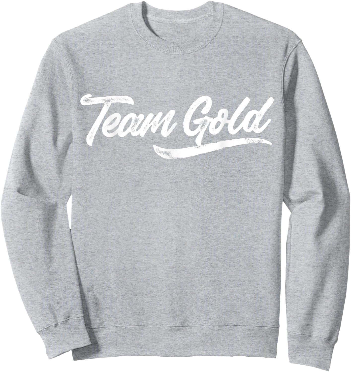 Kids Team Gold Shirt Sleepaway Camp Color War Summer Spirit Sweatshirt - Sweatshirt | Ash