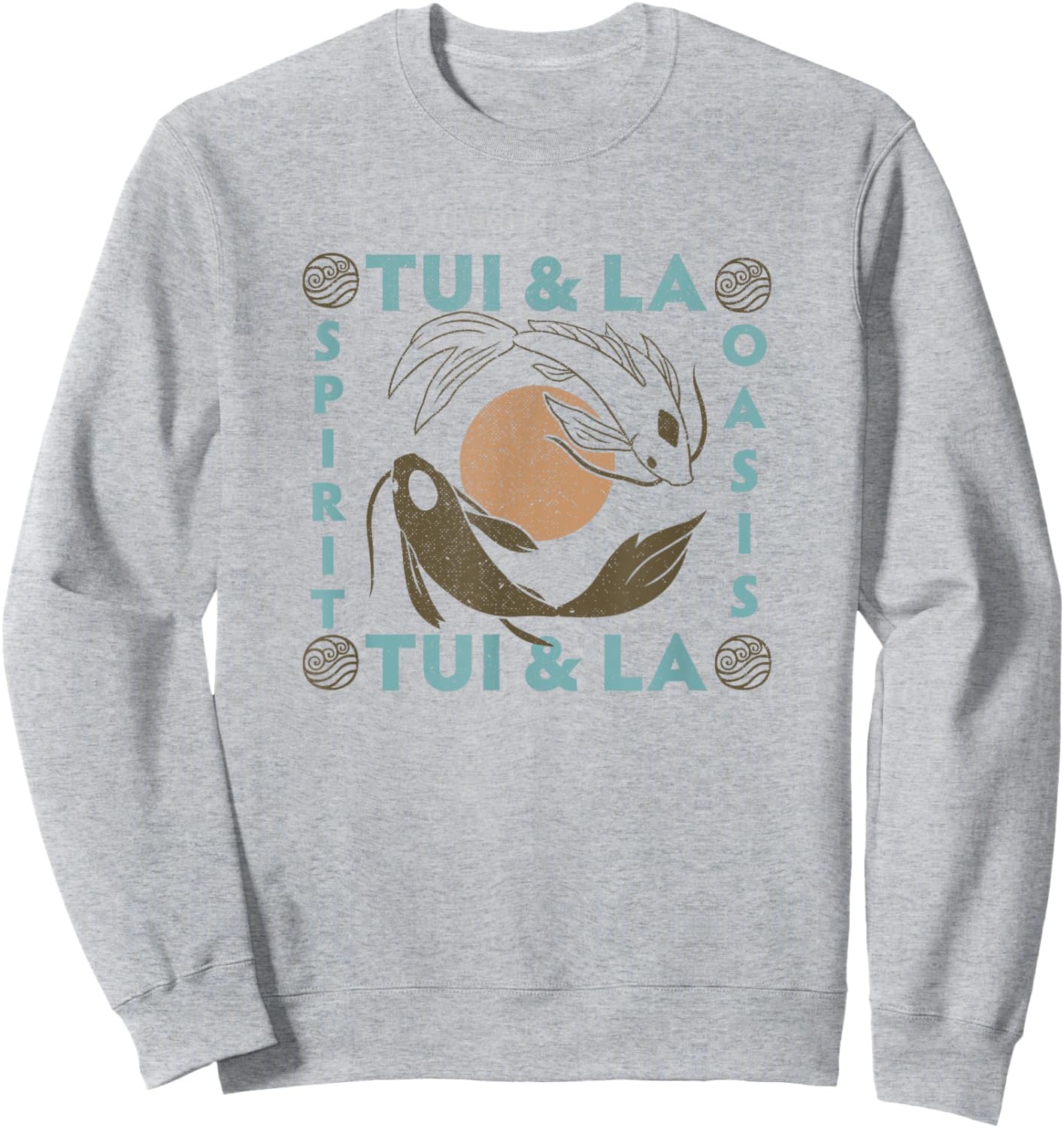 Avatar: The Last Airbender Tui & La Spirit Oasis Vintage Sweatshirt - Sweatshirt | Ash