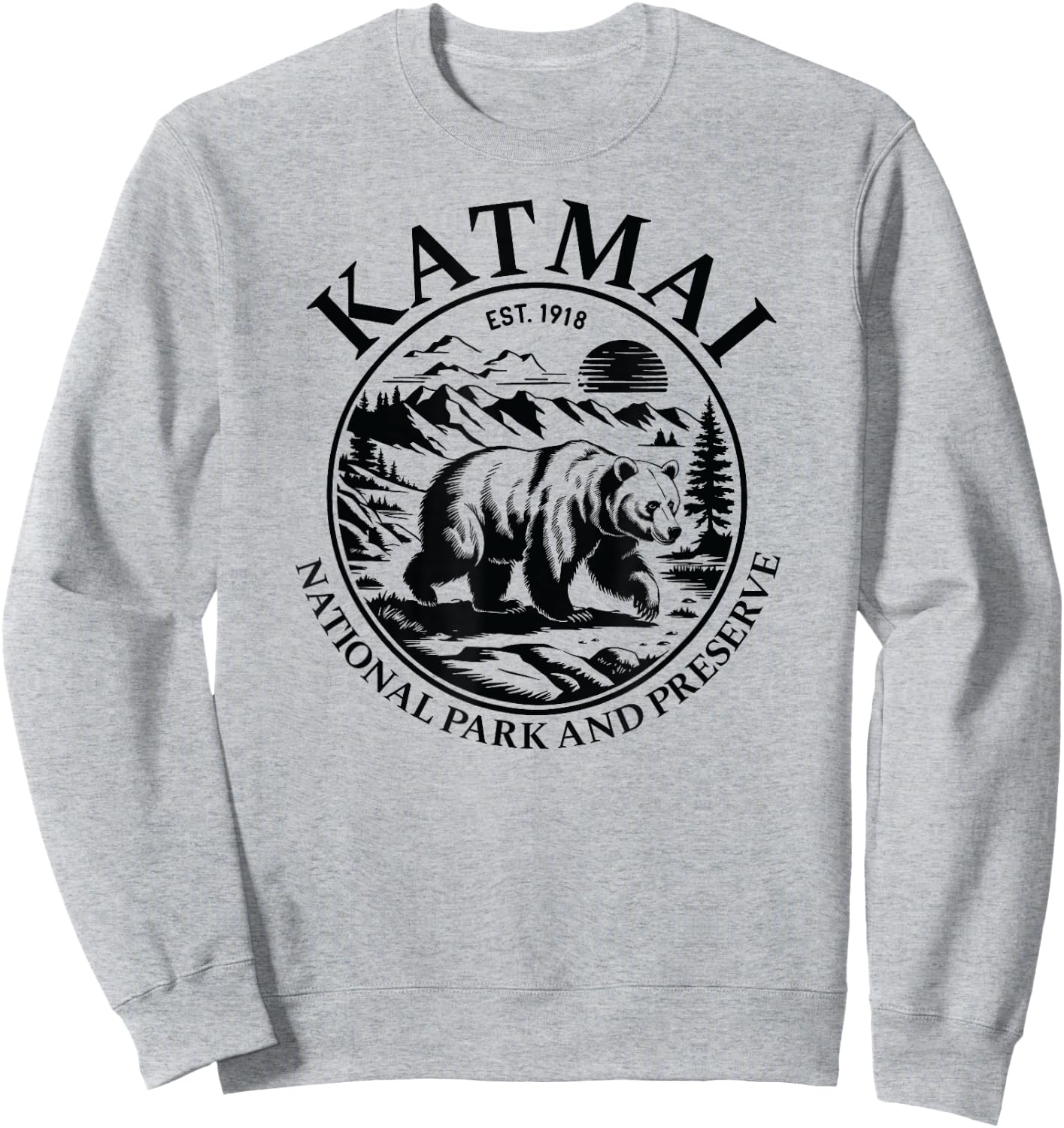 Katmai National Park and Preserve Vintage Sweatshirt - Sweatshirt | Ash