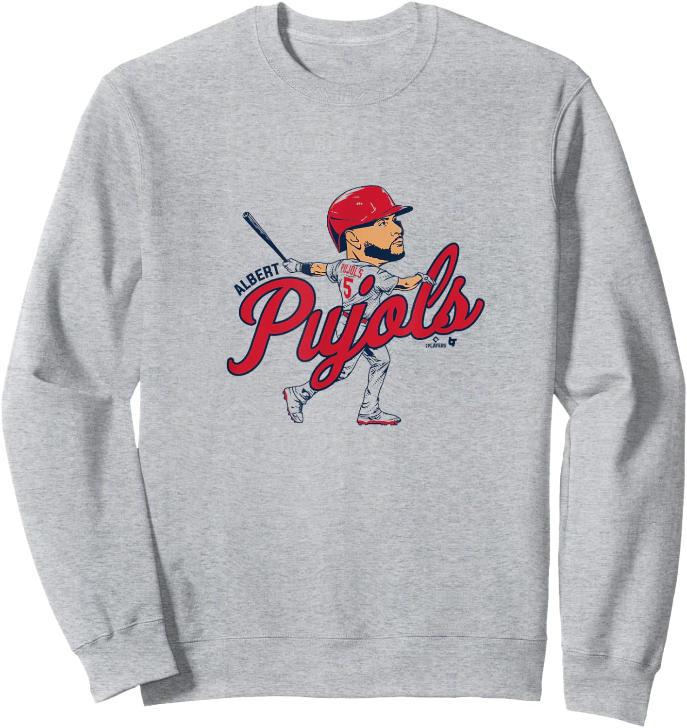 Albert Pujols - Caricature - St. Louis Baseball Sweatshirt - Sweatshirt | Ash