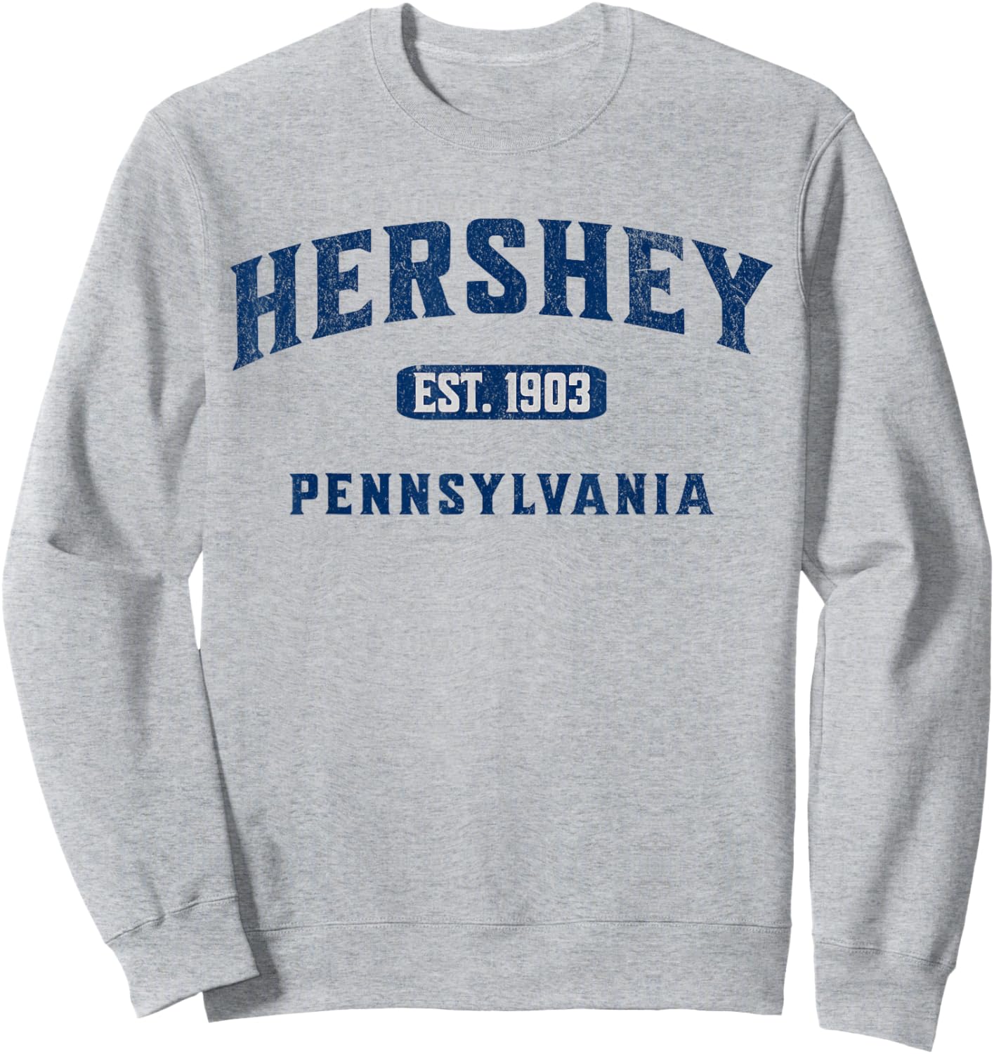 Visit Hershey Pennsylvania Vintage Athletic Souvenir Sweatshirt - Sweatshirt | Ash